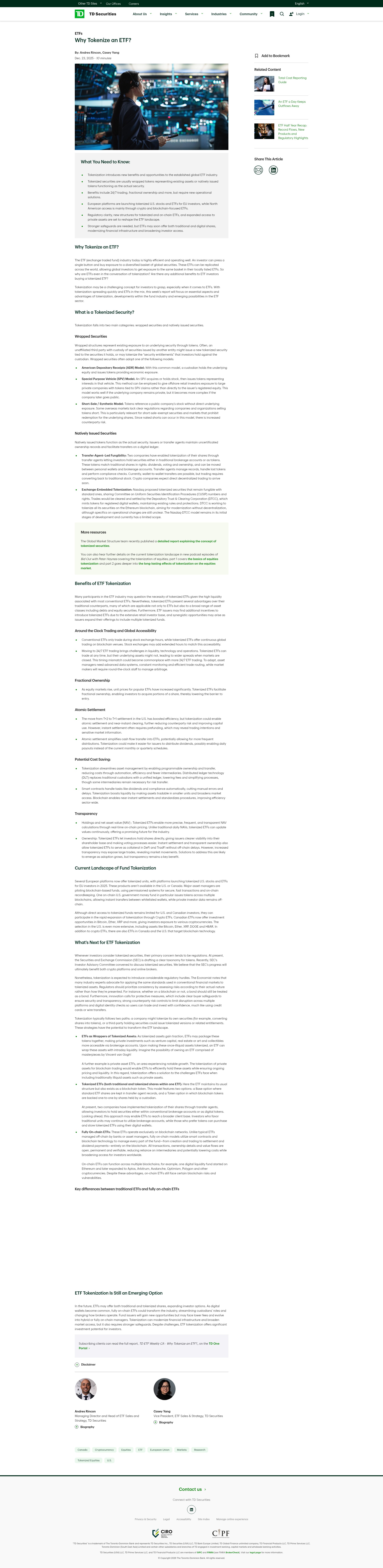 Screenshot of tdsecurities.com