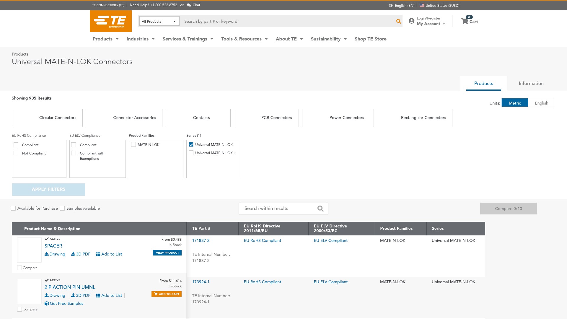 Screenshot of te.com