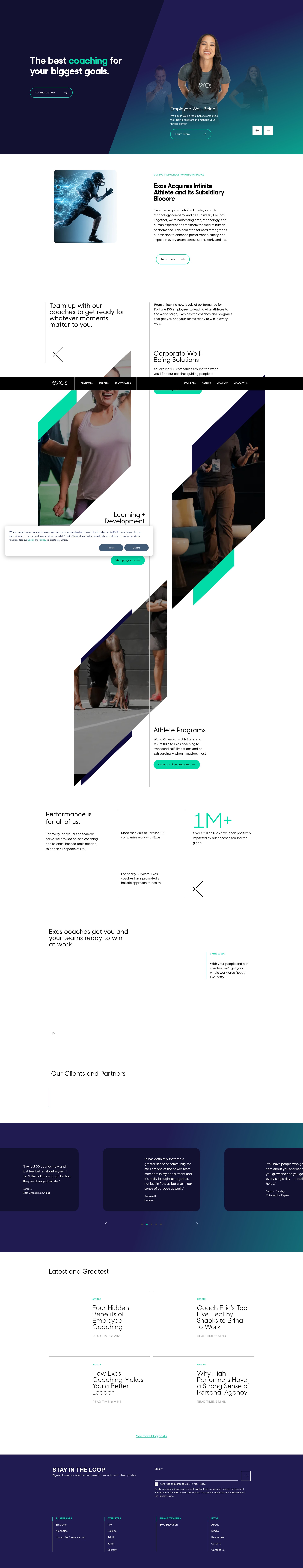 Screenshot of teamexos.com
