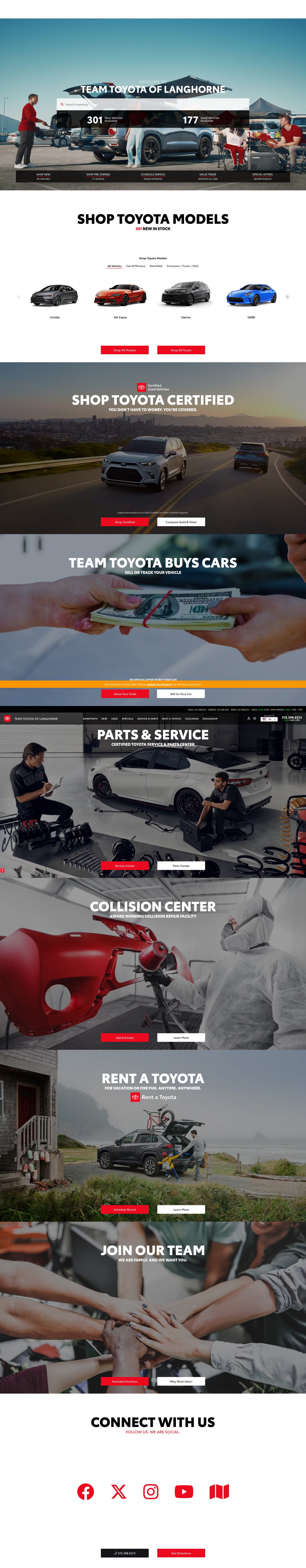 Screenshot of teamtoyotalanghorne.com