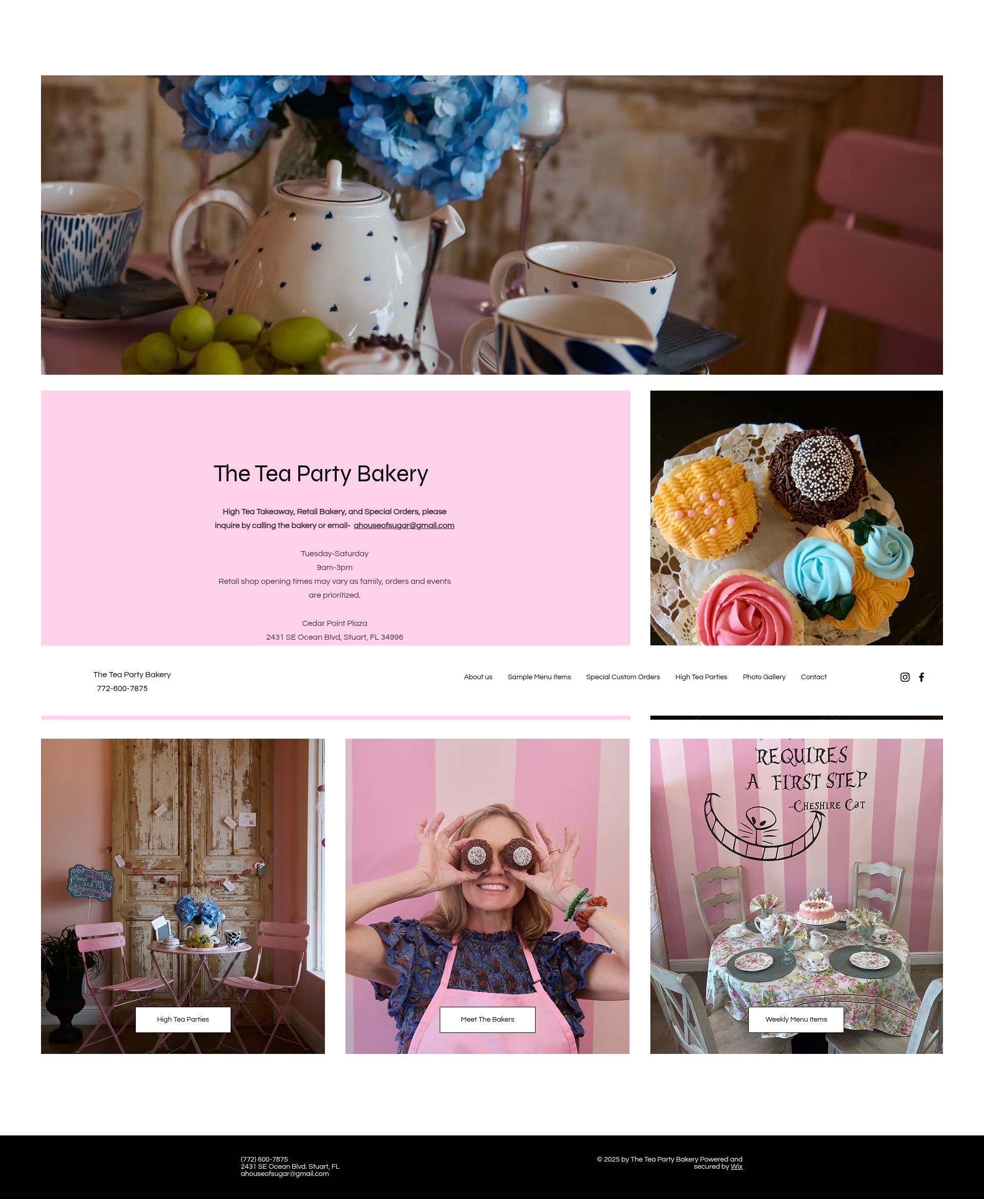 Screenshot of teapartybakery.com