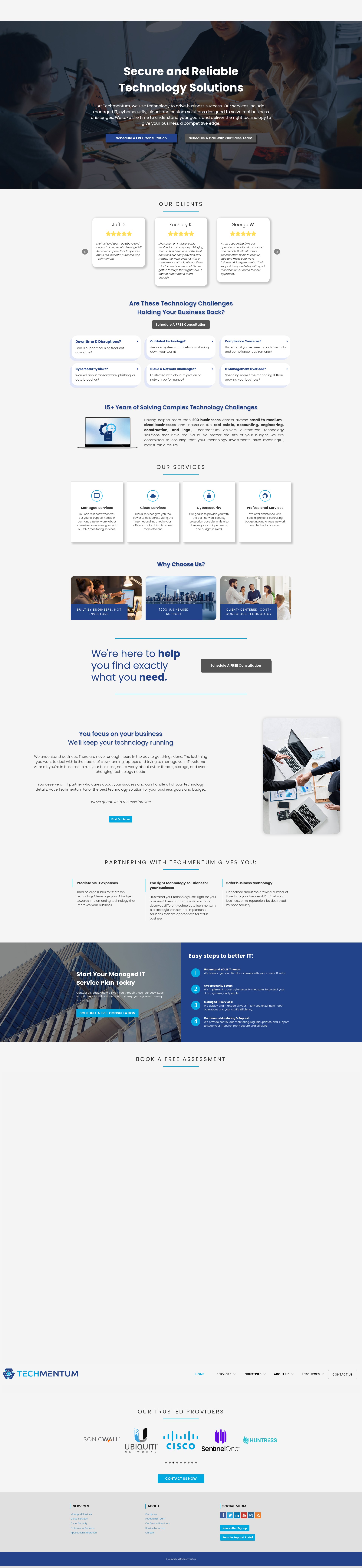 Screenshot of techmentumit.com