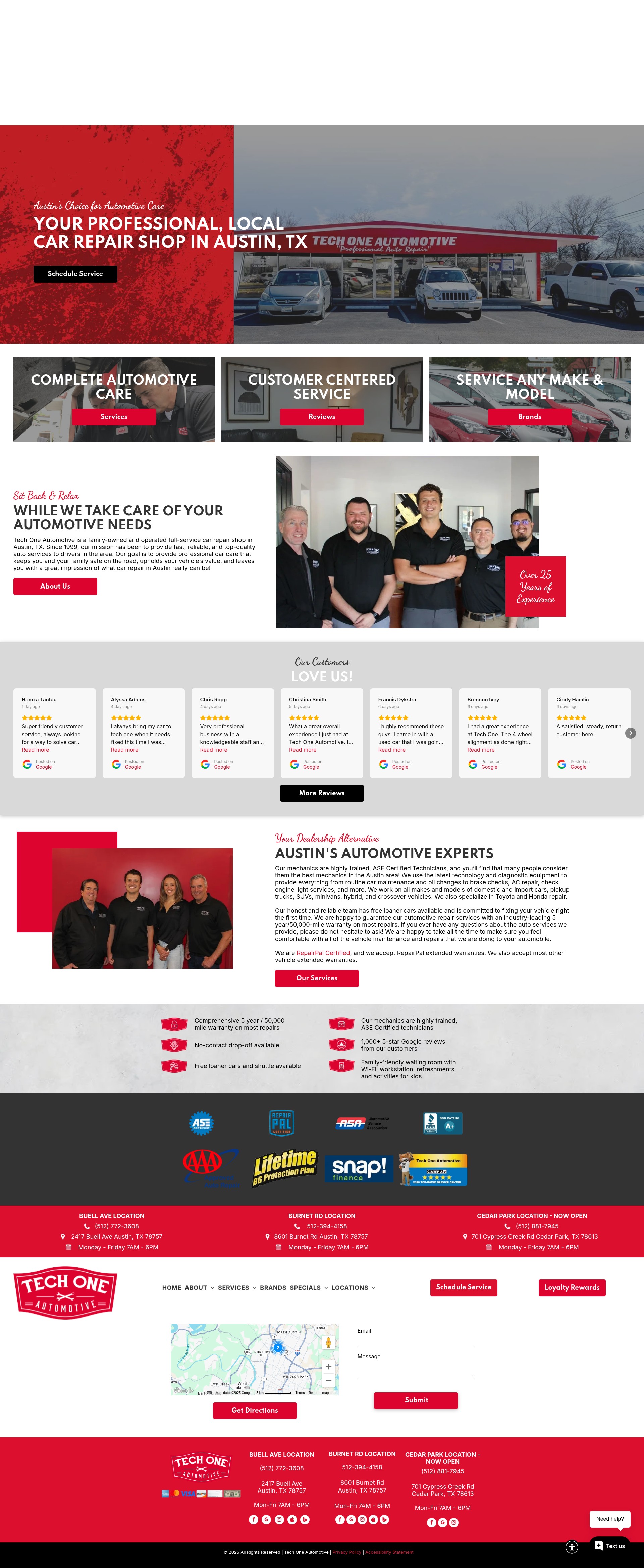 Screenshot of techoneauto.com