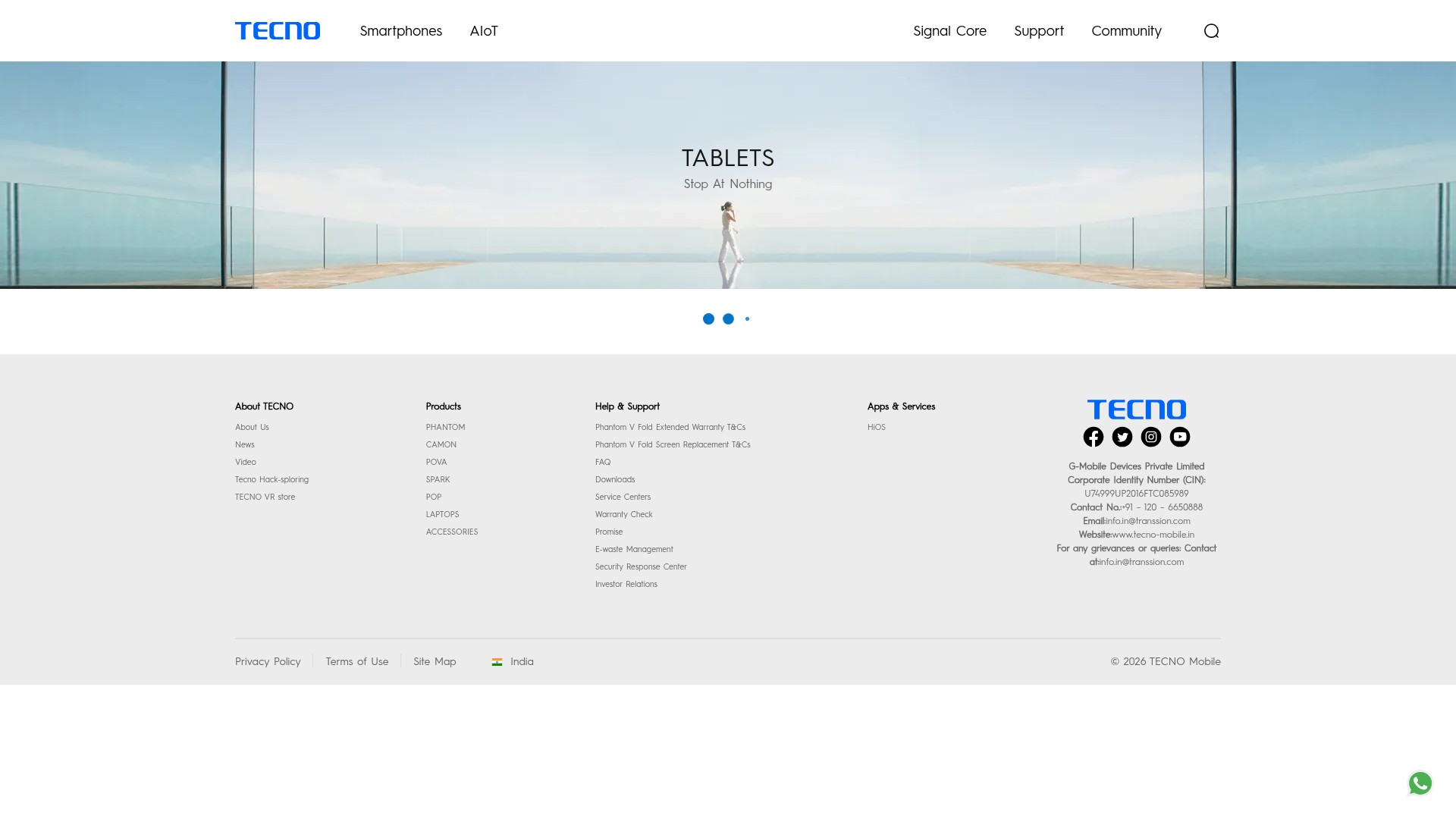 Screenshot of tecno-mobile.in