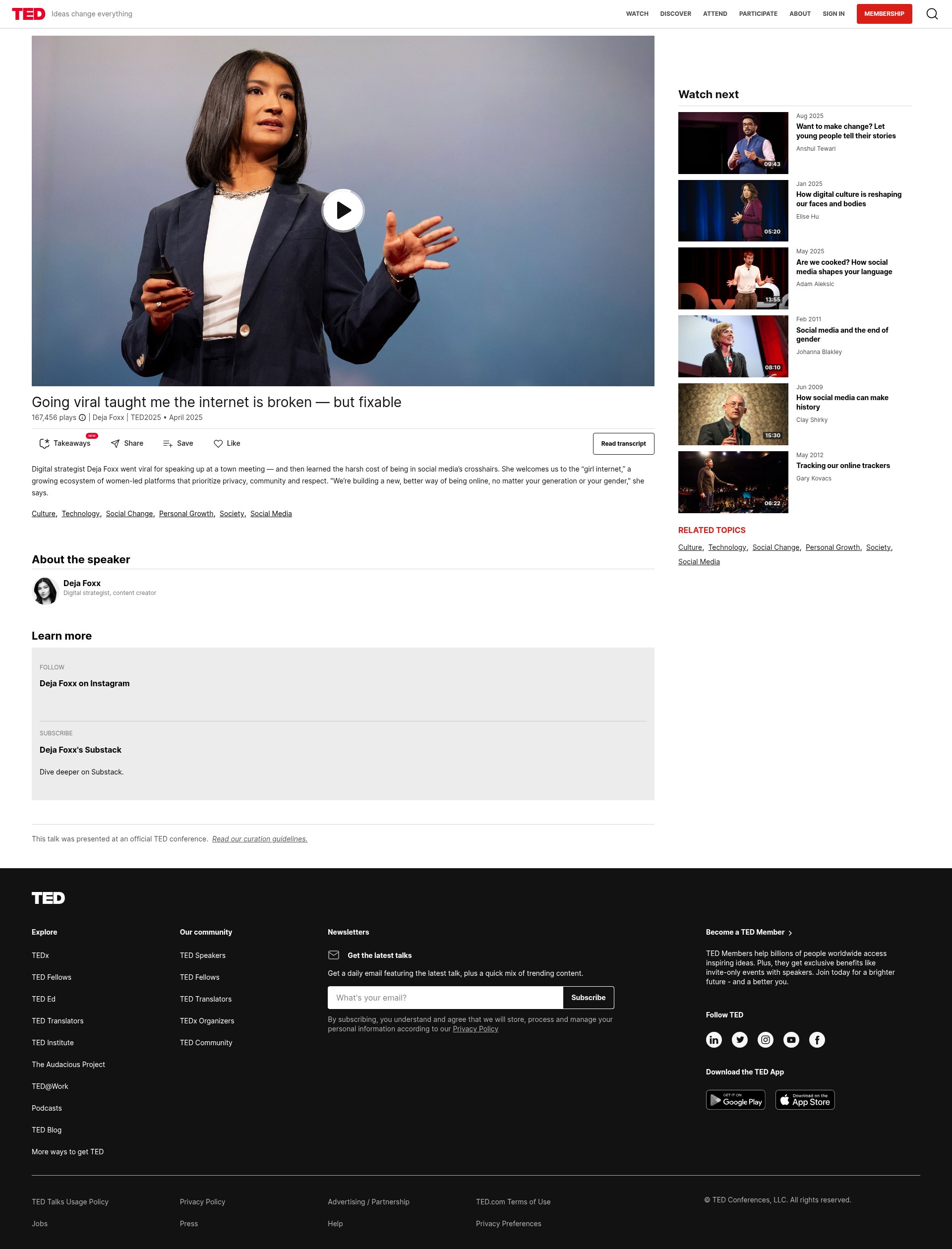 Screenshot of ted.com