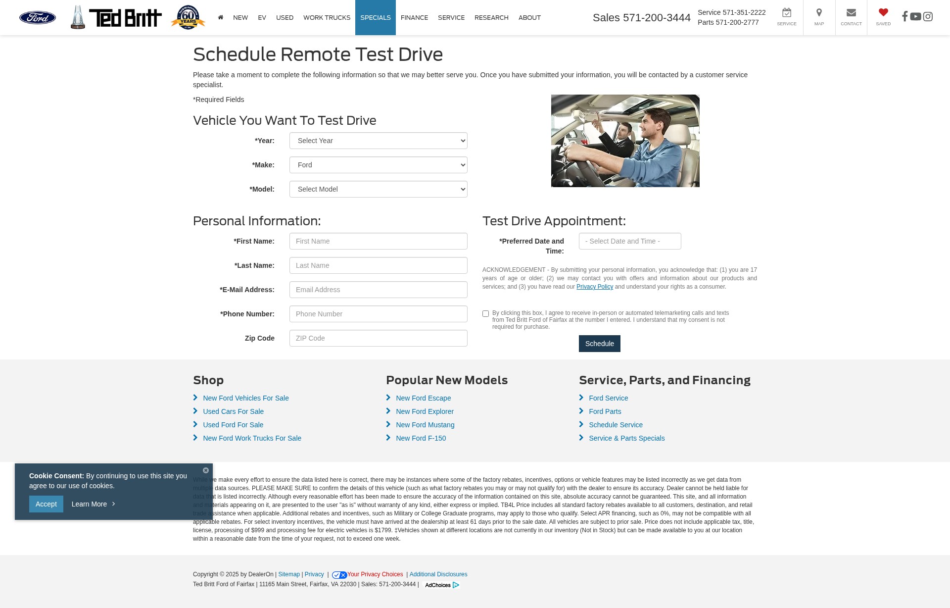 Screenshot of tedbrittfairfax.com