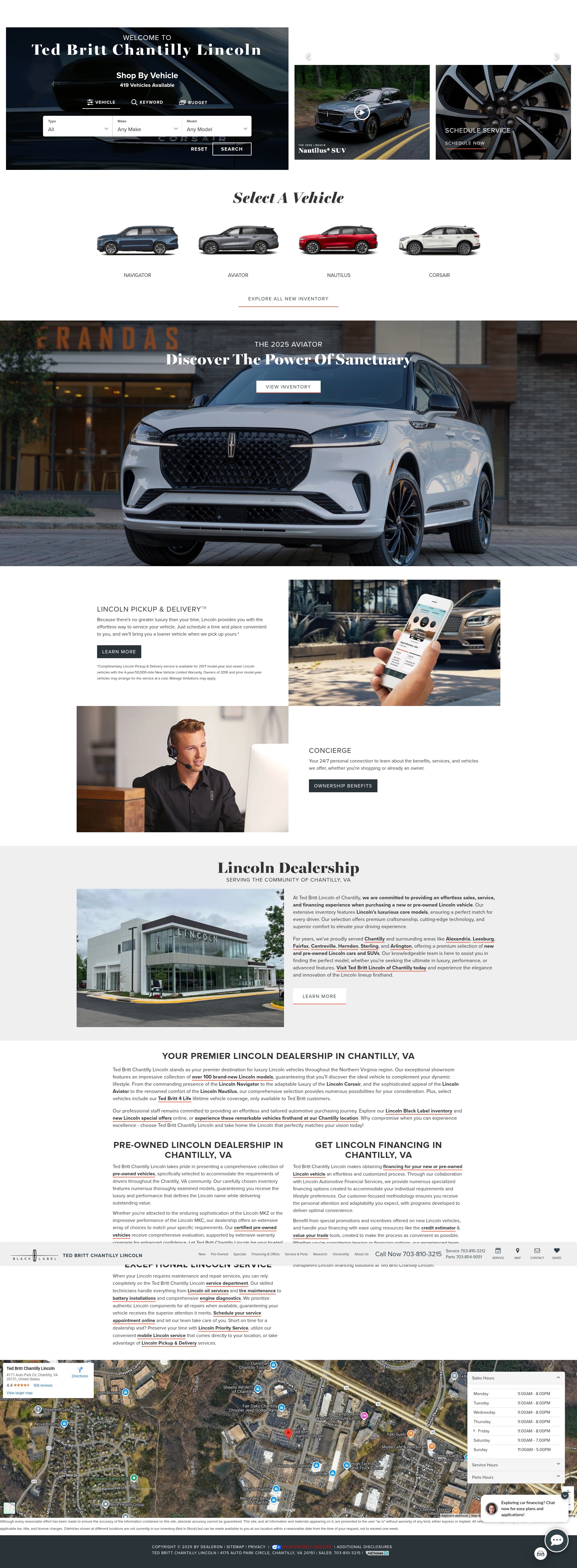 Screenshot of tedbrittlincolnofchantilly.com