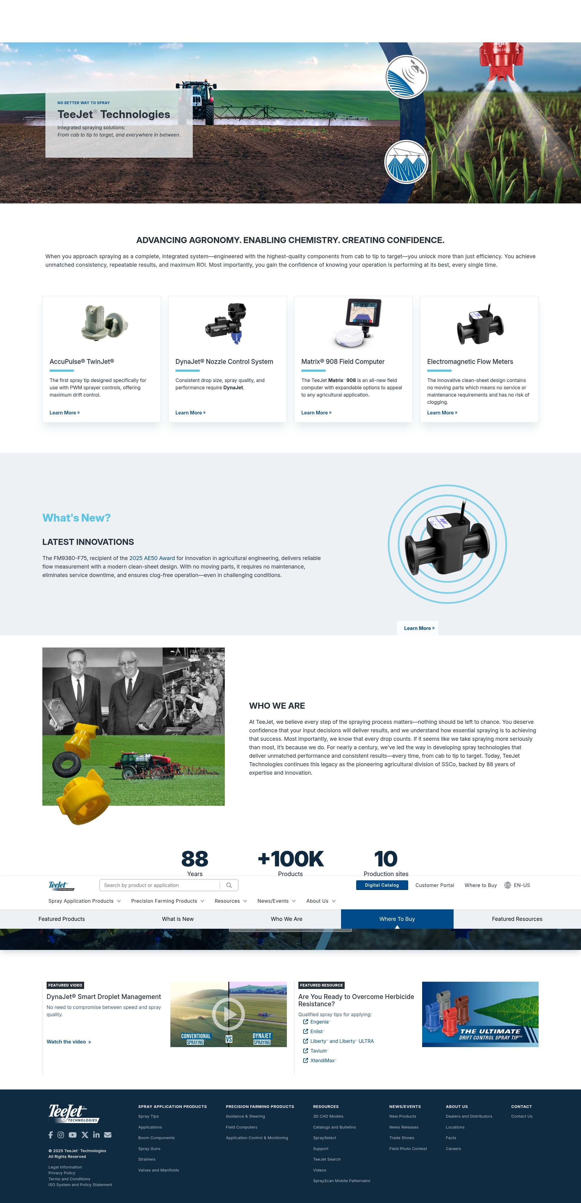 Screenshot of teejet.com