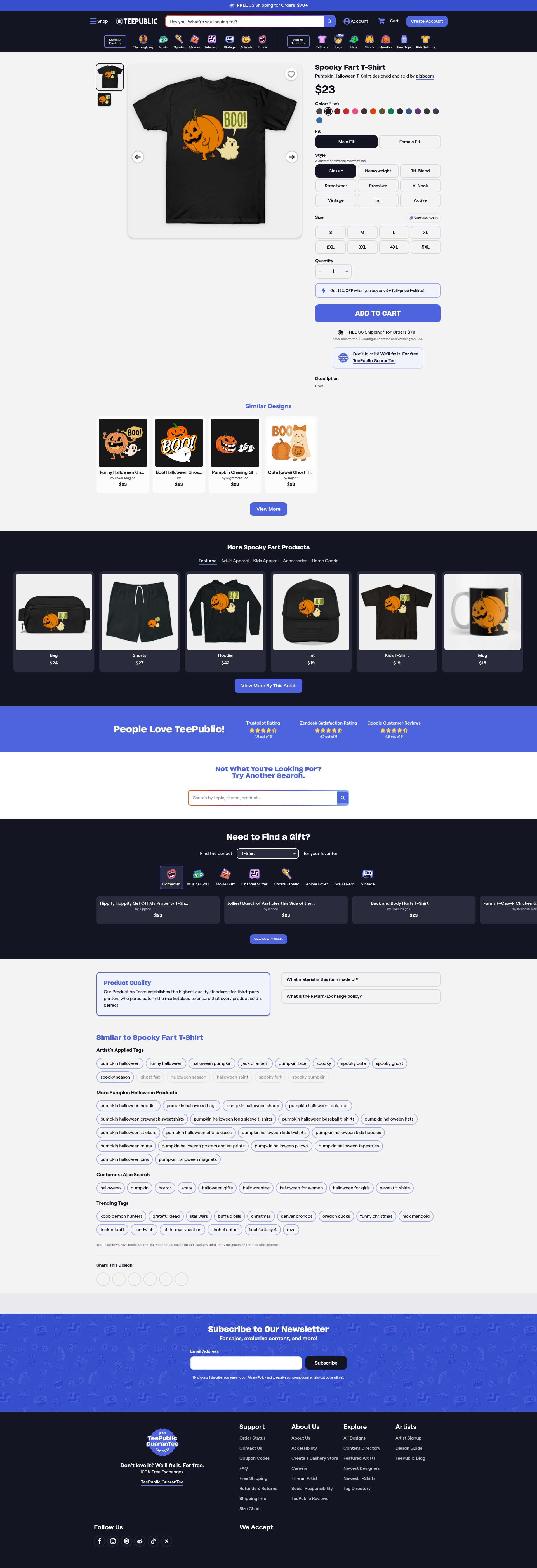 Screenshot of teepublic.com