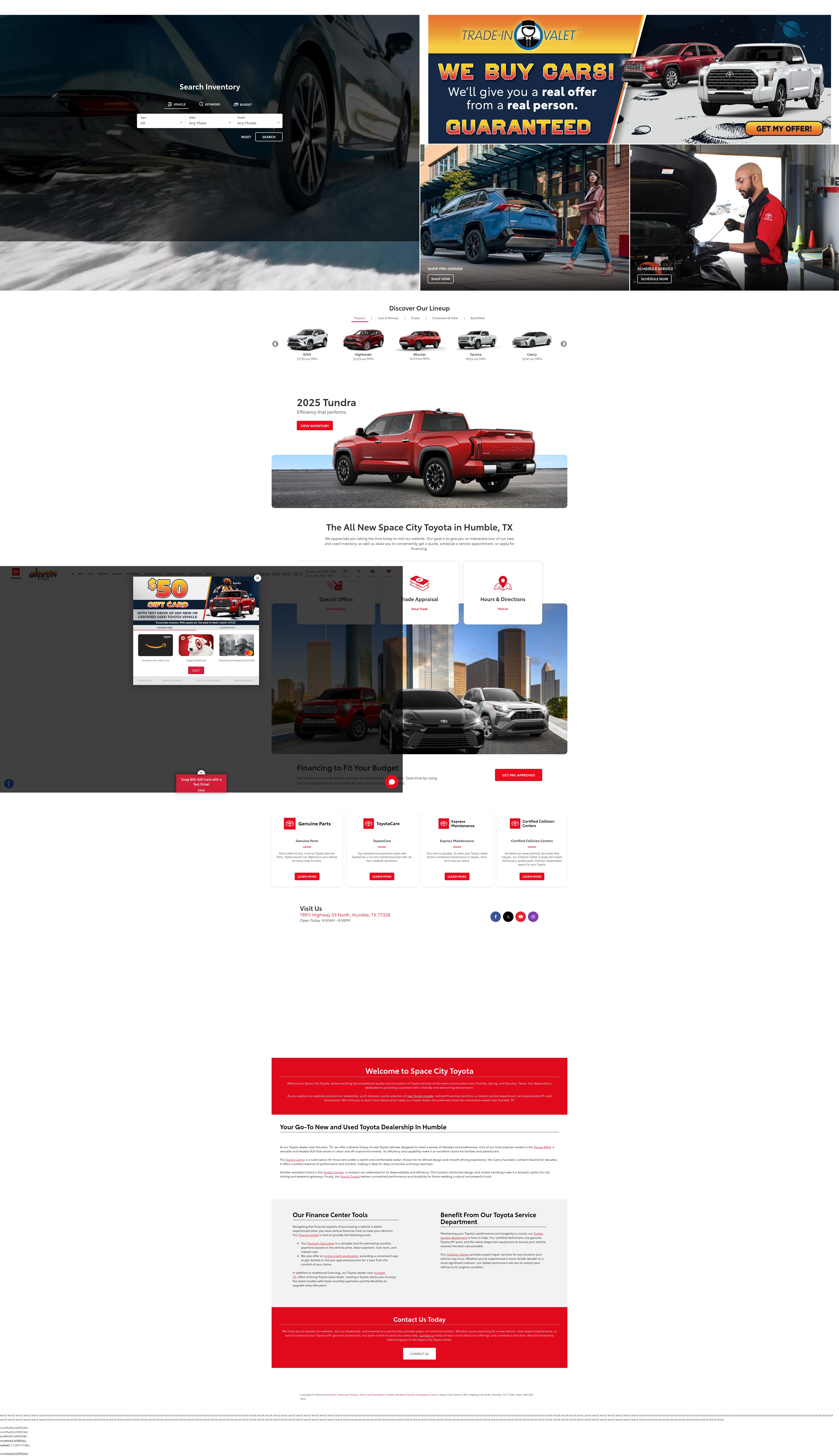 Screenshot of tejastoyota.com