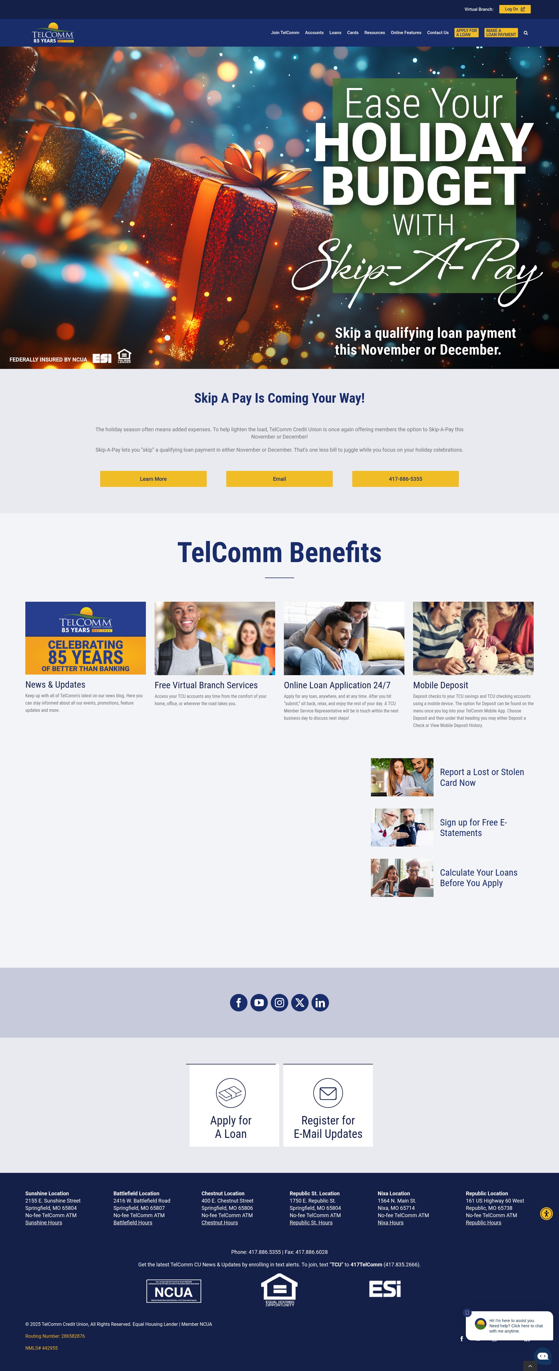 Screenshot of telcommcu.com