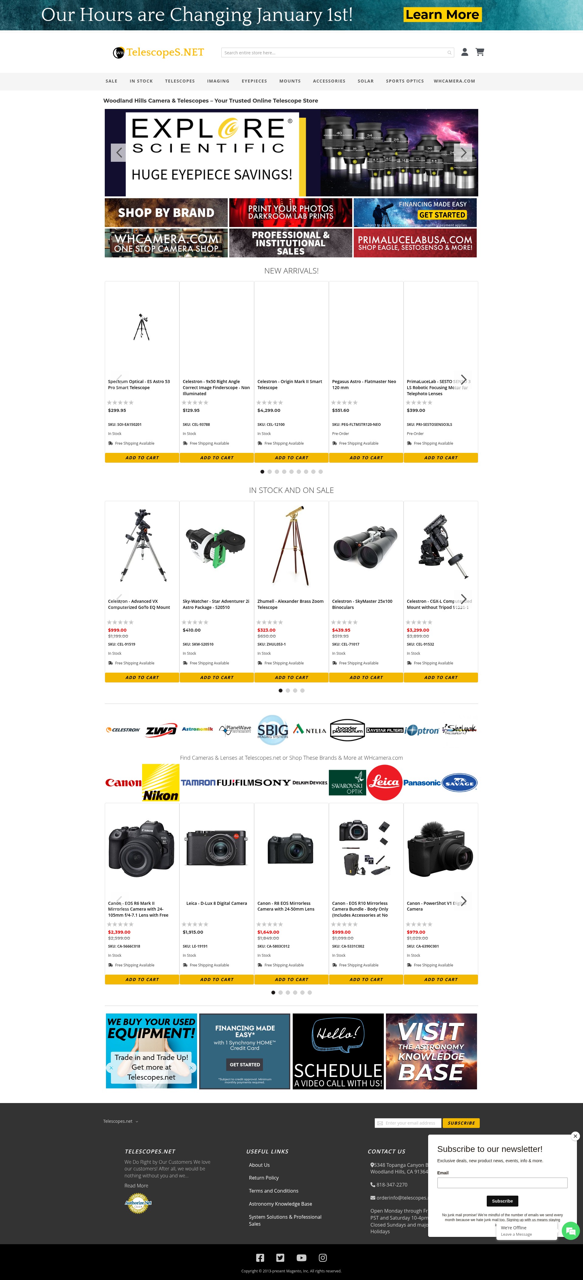 Screenshot of telescopes.net
