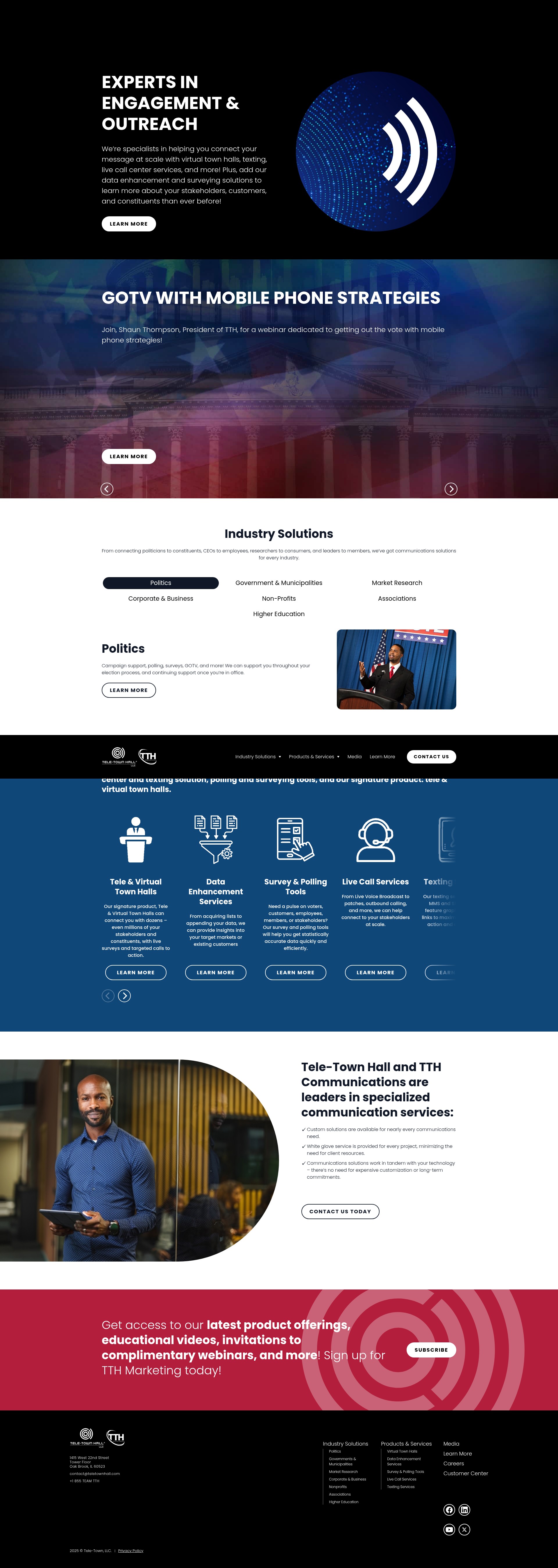 Screenshot of teletownhall.com
