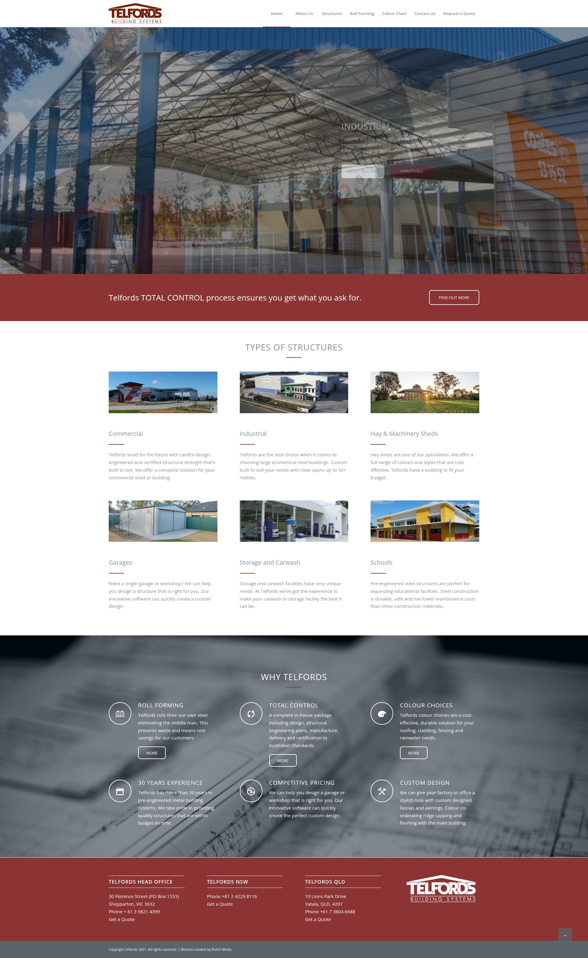 Screenshot of telfords.com.au