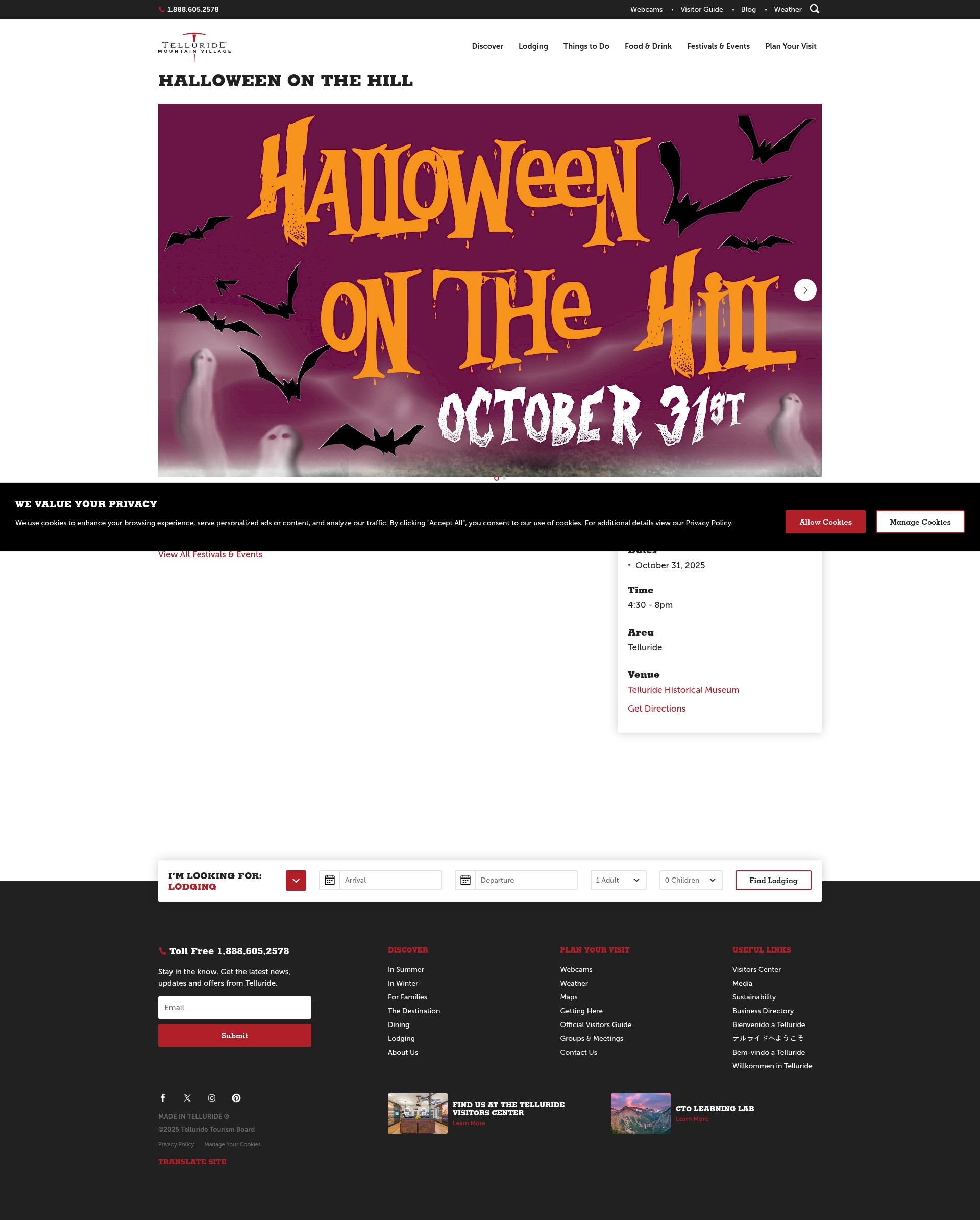 Screenshot of telluride.com