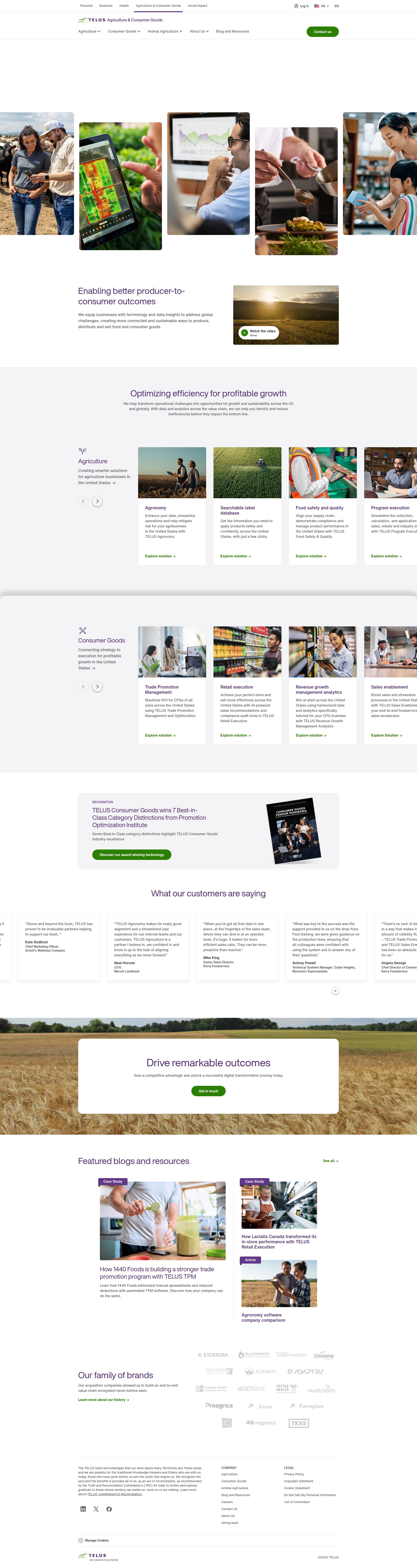 Screenshot of telusagcg.com