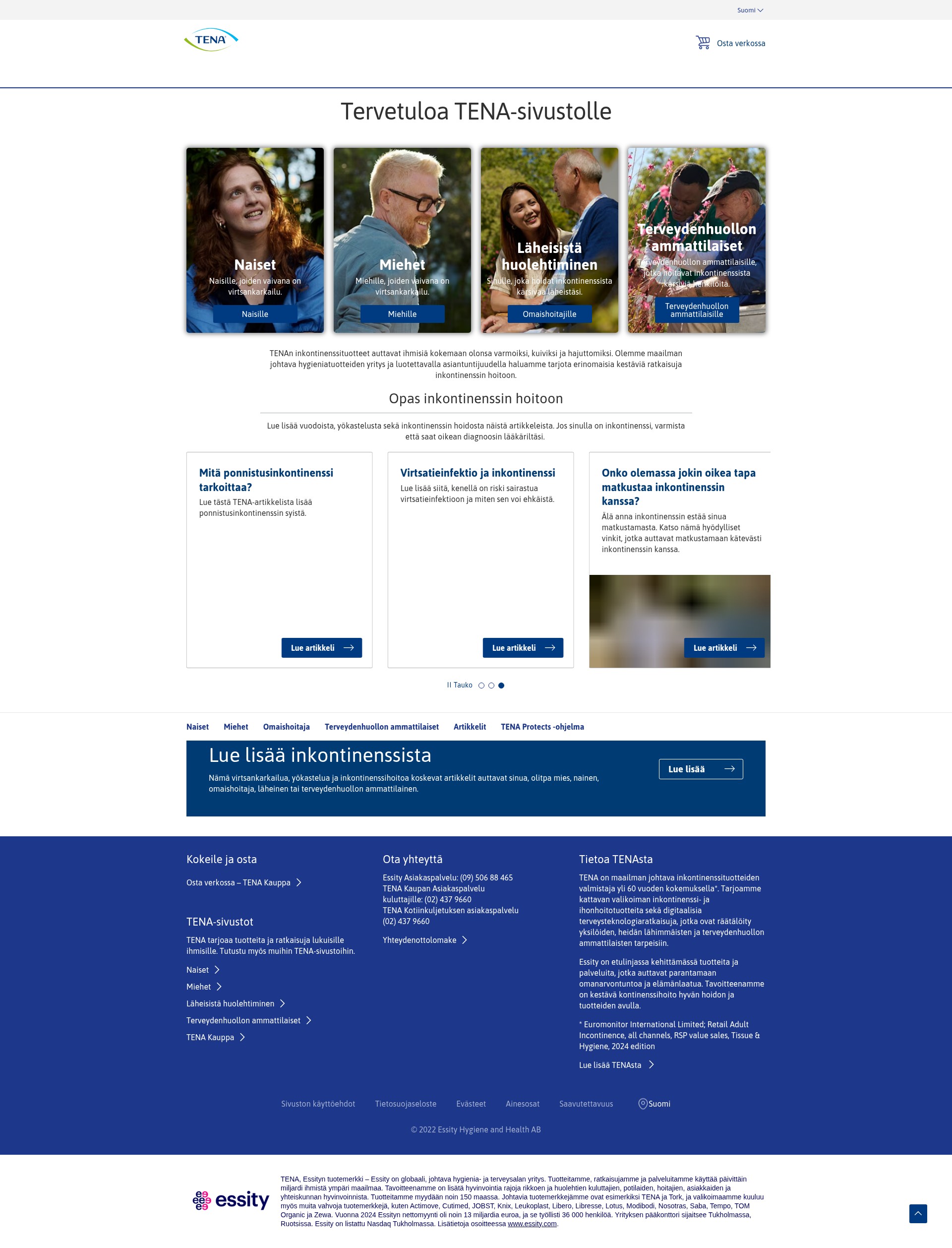 Screenshot of tena.fi