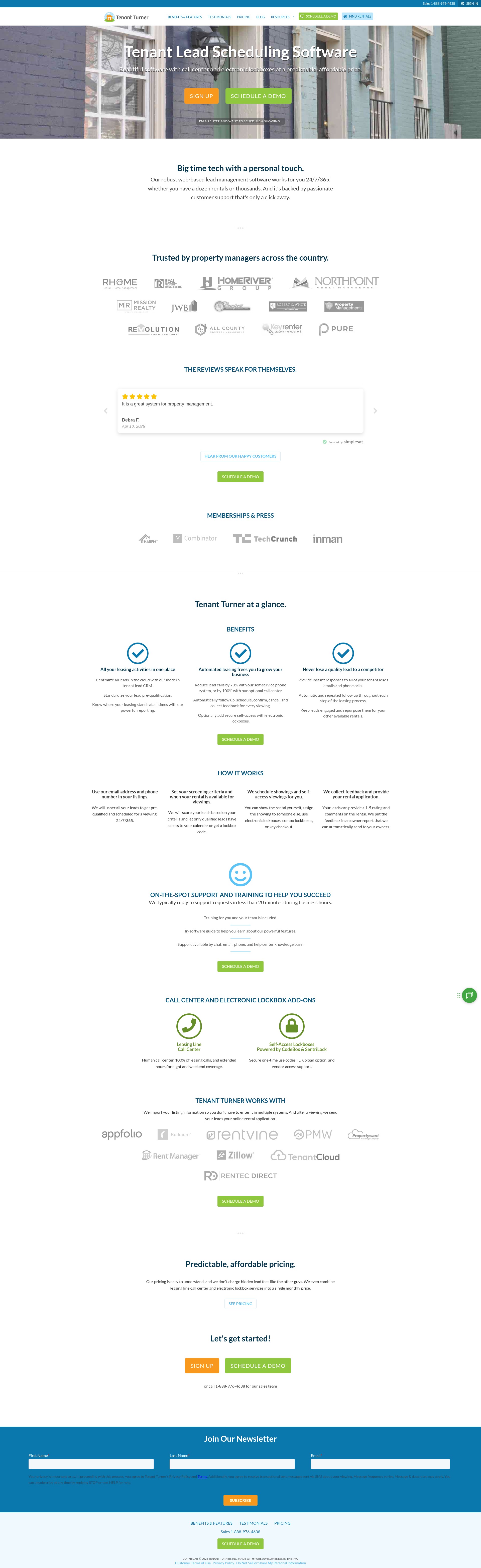 Screenshot of tenantturner.com