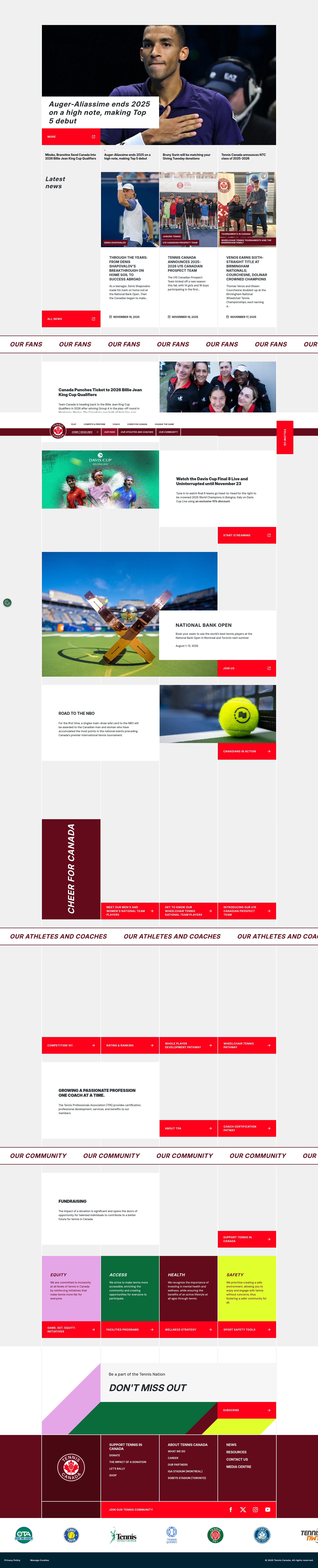 Screenshot of tenniscanada.com