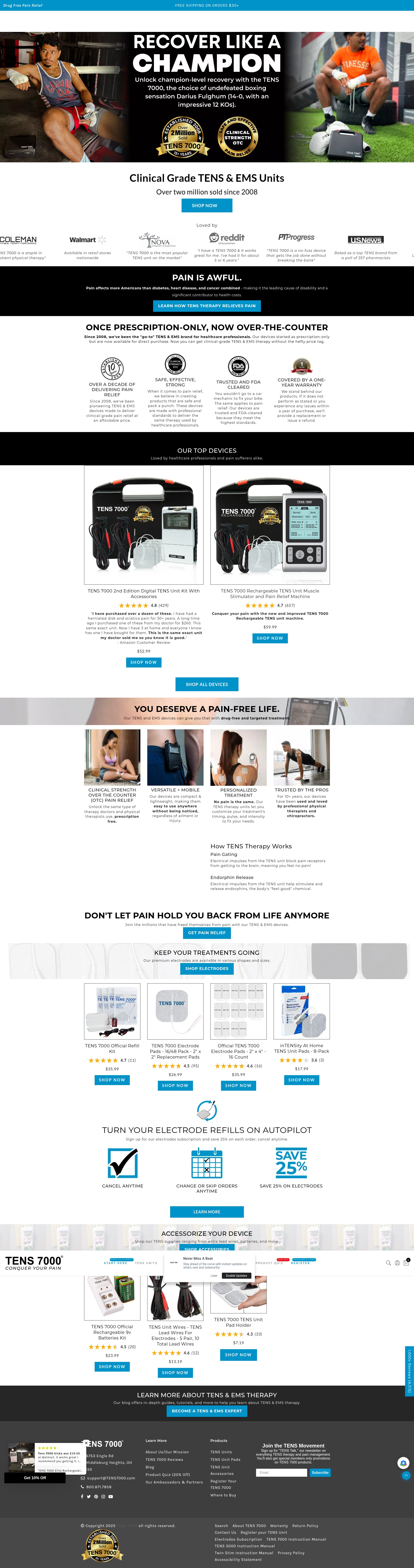 Screenshot of tens7000.com