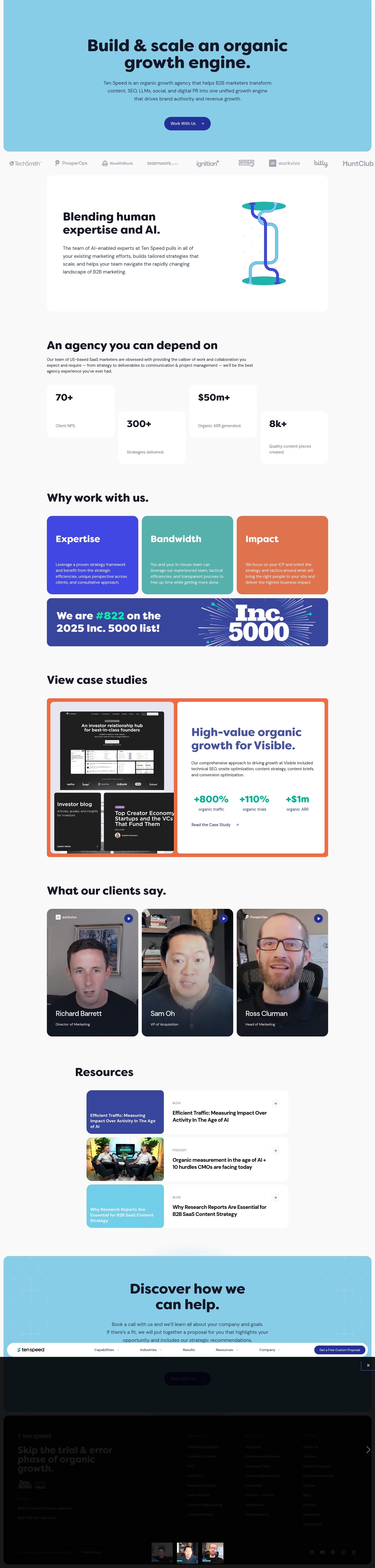 Screenshot of tenspeed.io