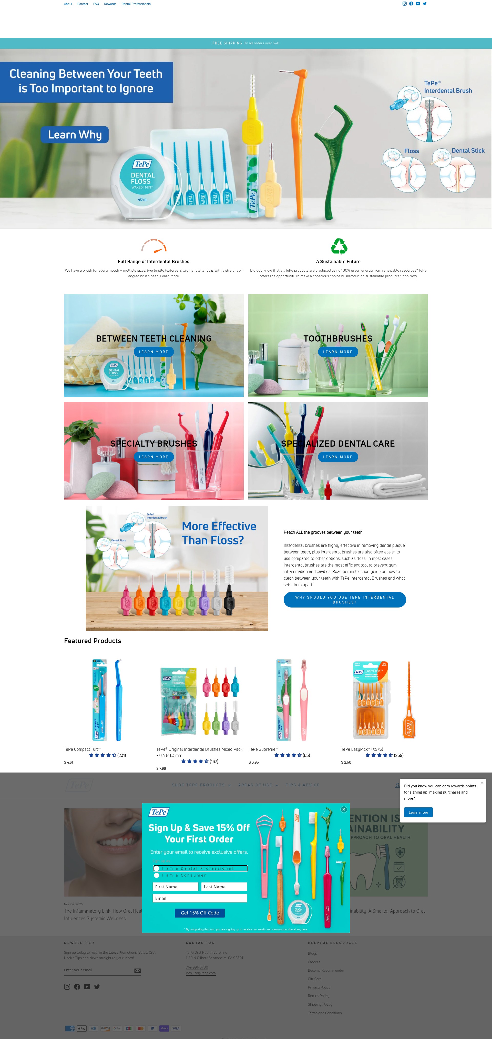 Screenshot of tepe.com