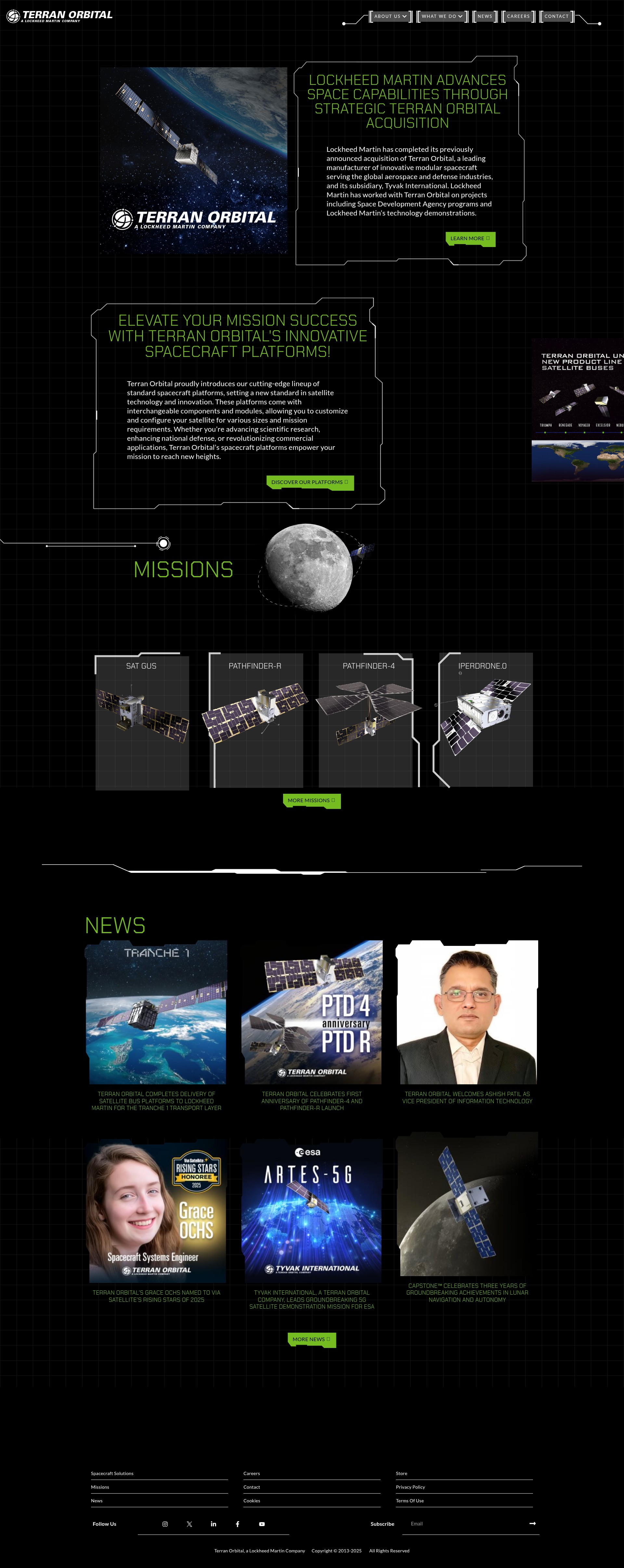 Screenshot of terranorbital.com