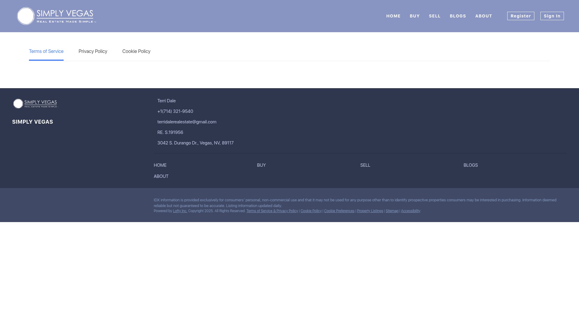 Screenshot of terridale.lofty.me