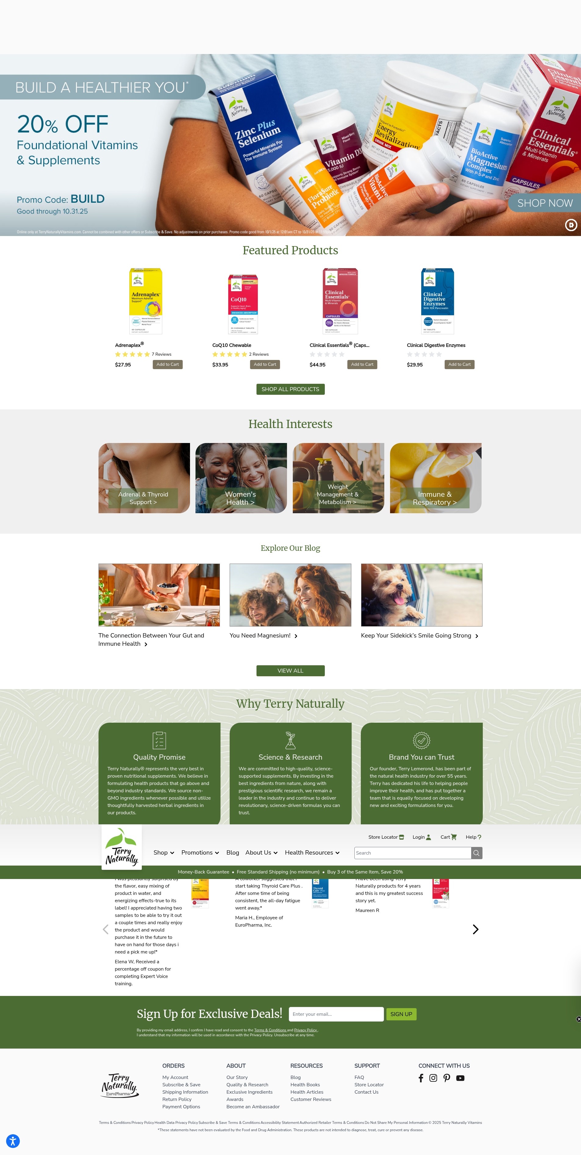 Screenshot of terrynaturallyvitamins.com