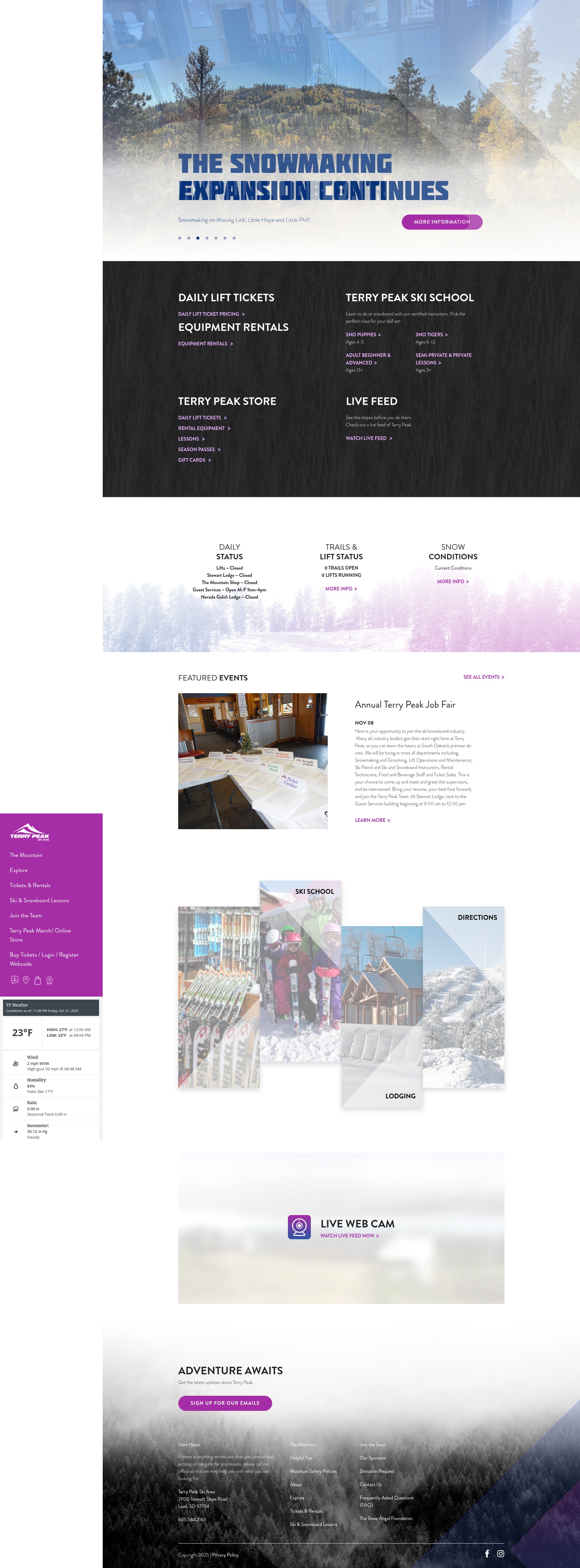 Screenshot of terrypeak.com