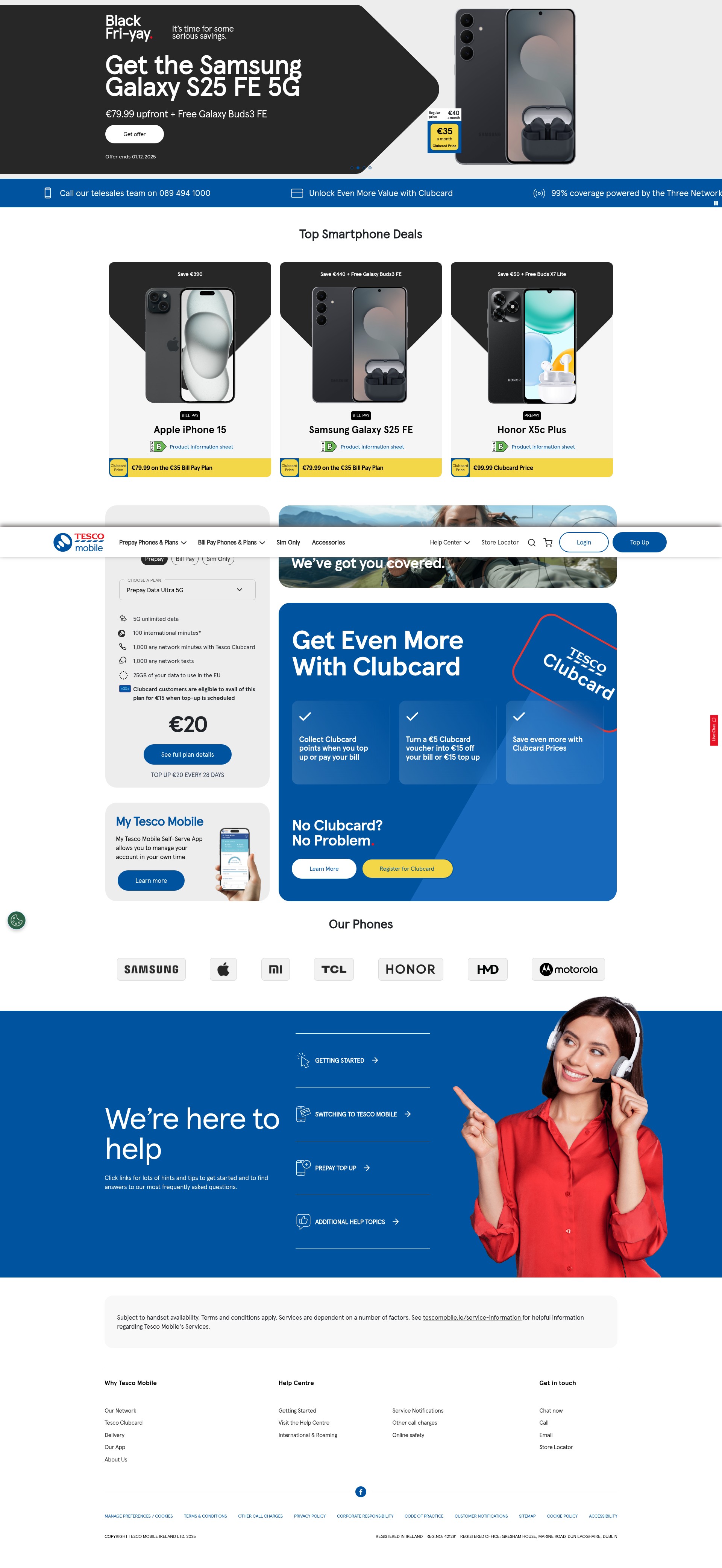 Screenshot of tescomobile.ie