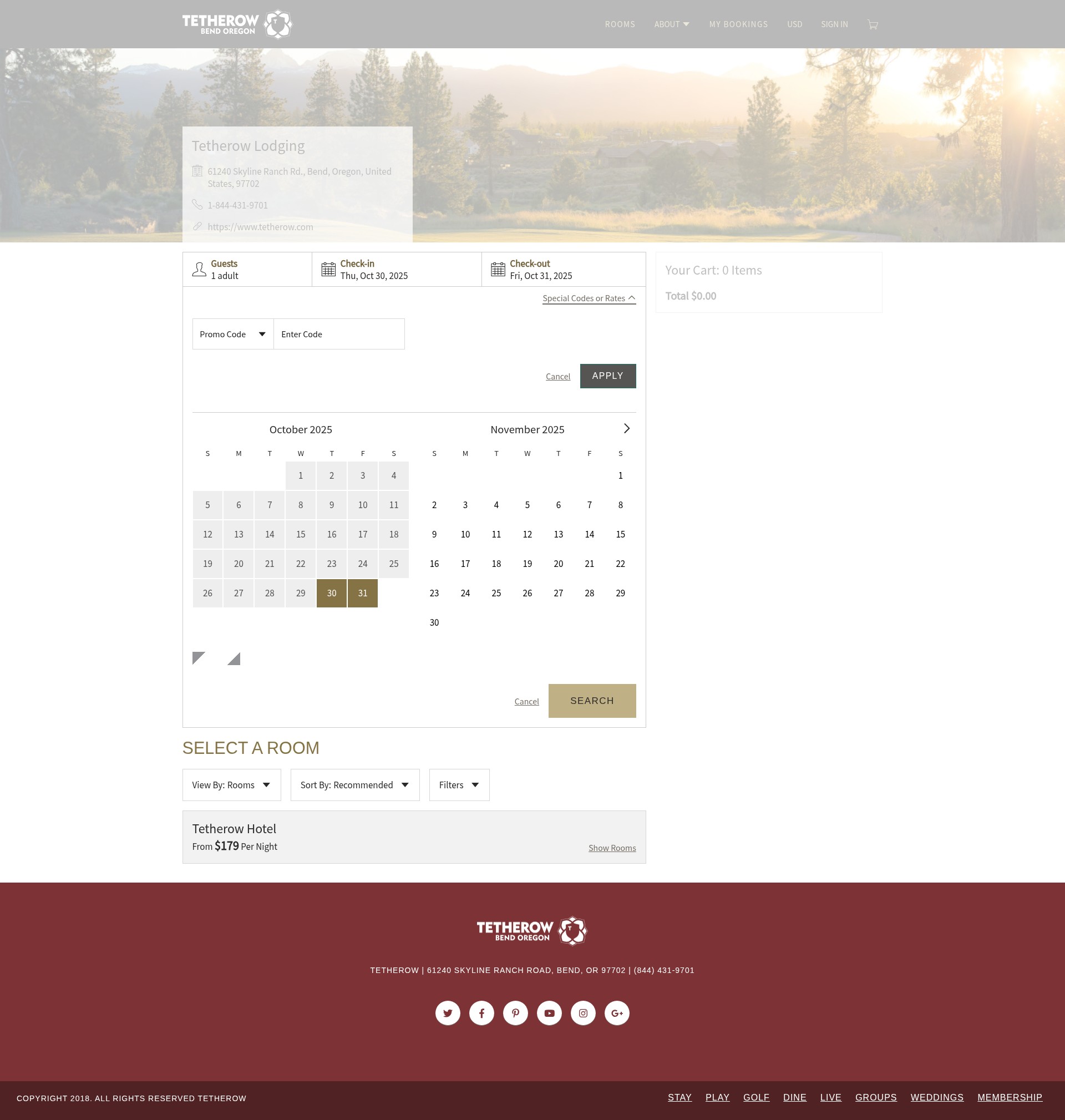 Screenshot of tetherow.com