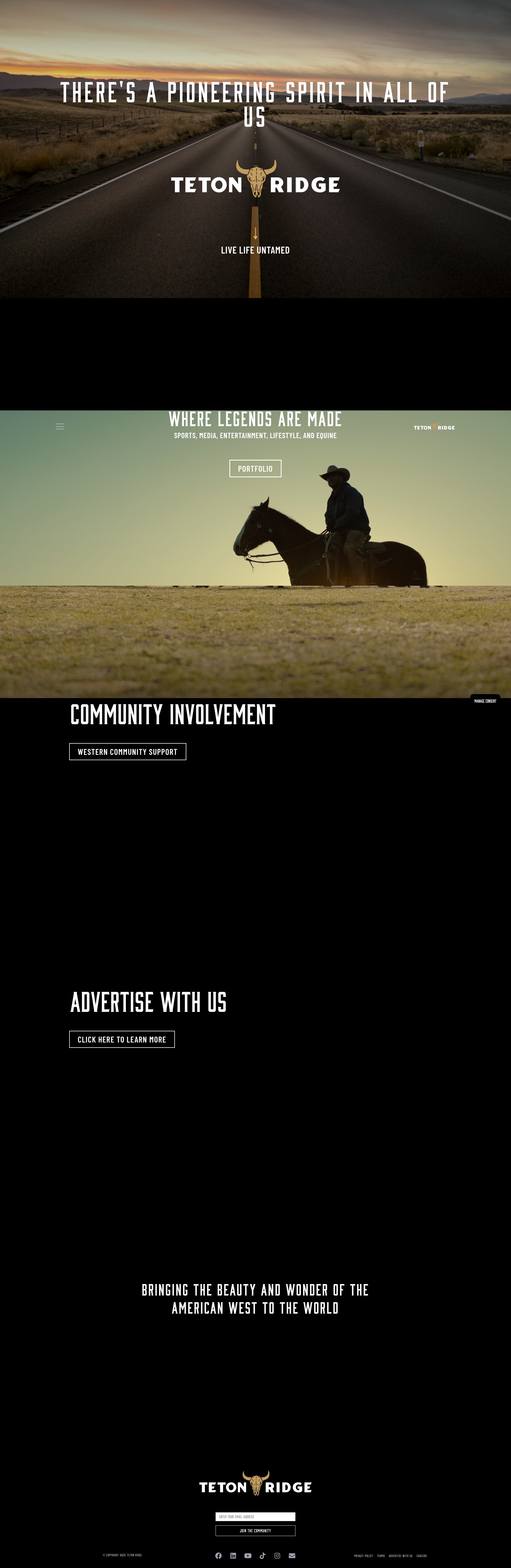 Screenshot of tetonridge.com
