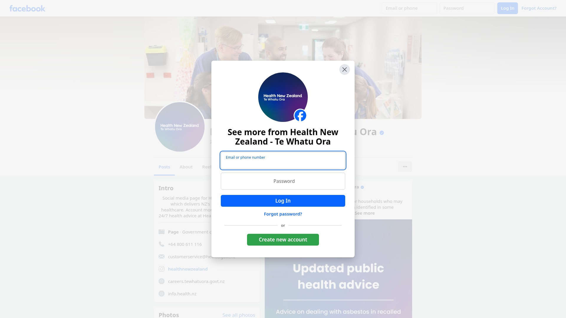 Screenshot of tewhatuora.govt.nz