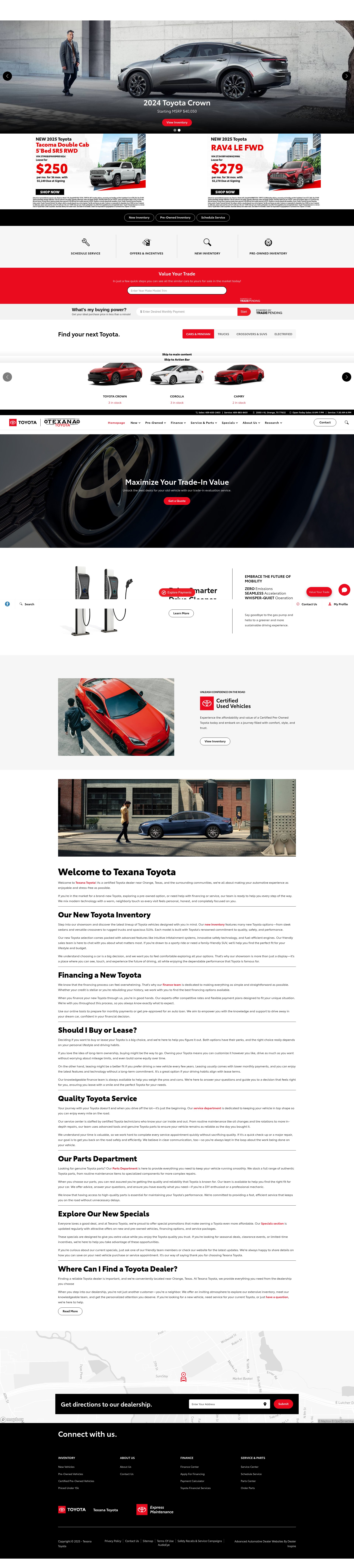 Screenshot of texanatoyota.com