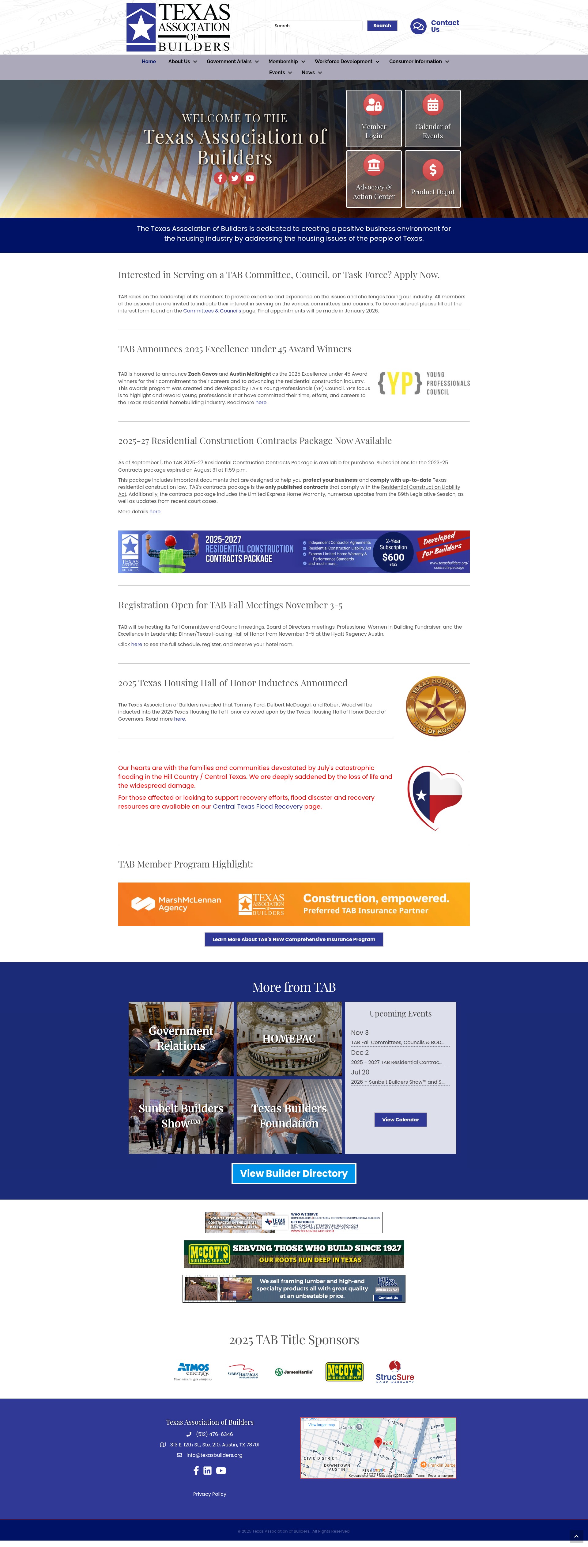 Screenshot of texasbuilders.org