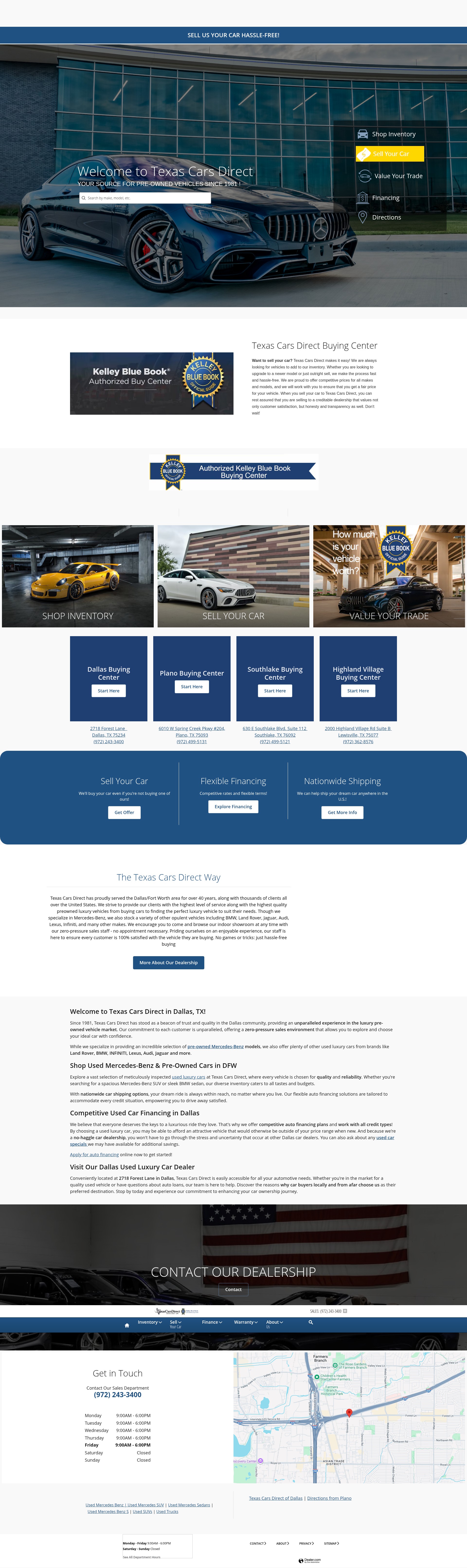 Screenshot of texascarsdirect.com