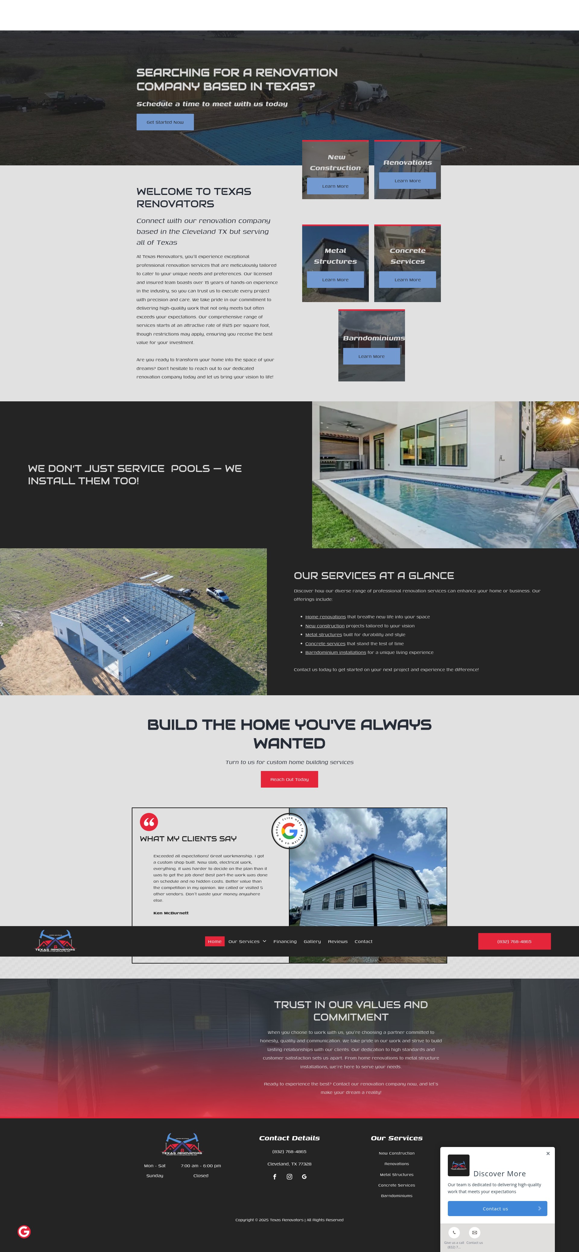 Screenshot of texasrenovators.com