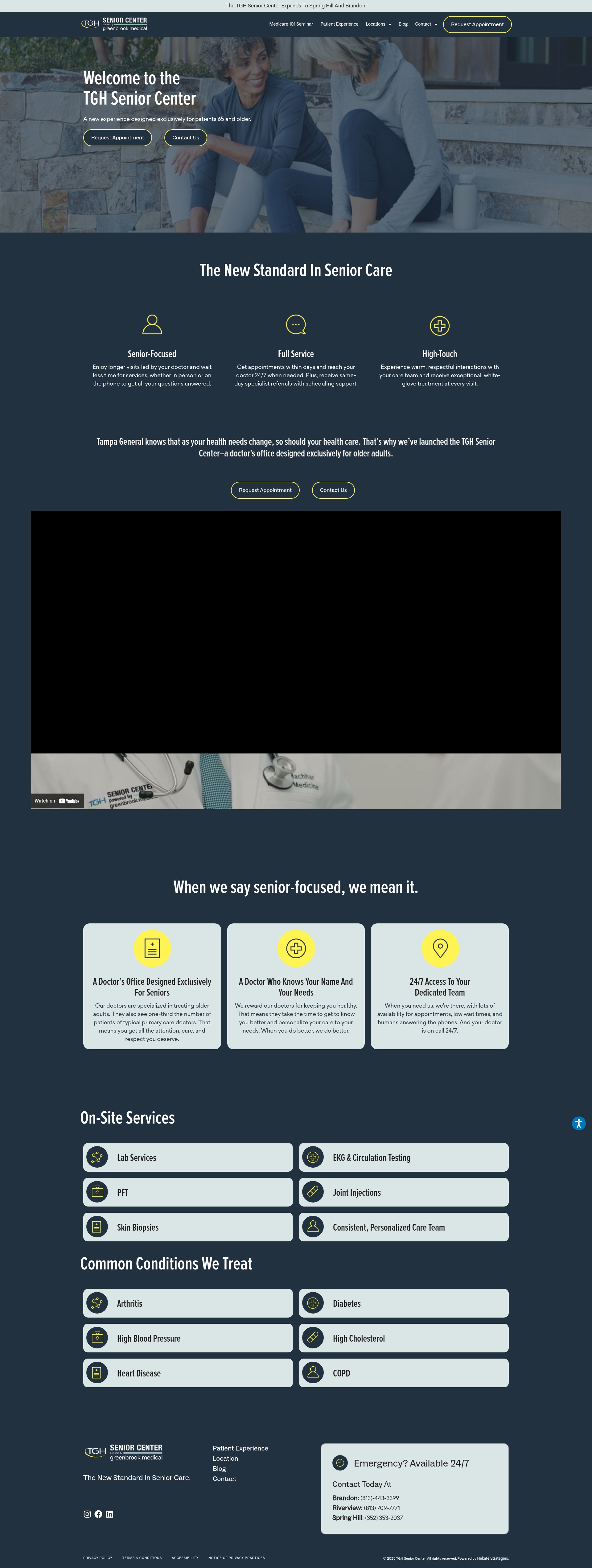 Screenshot of tghseniorcenter.com