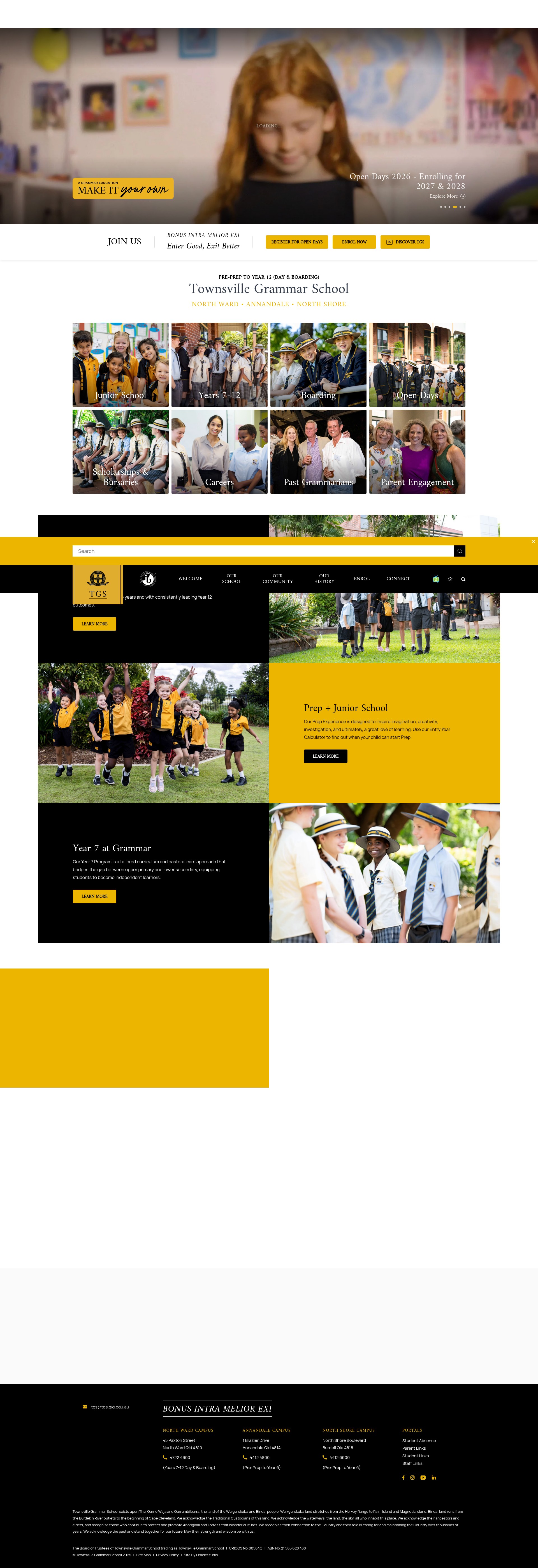 Screenshot of tgs.qld.edu.au