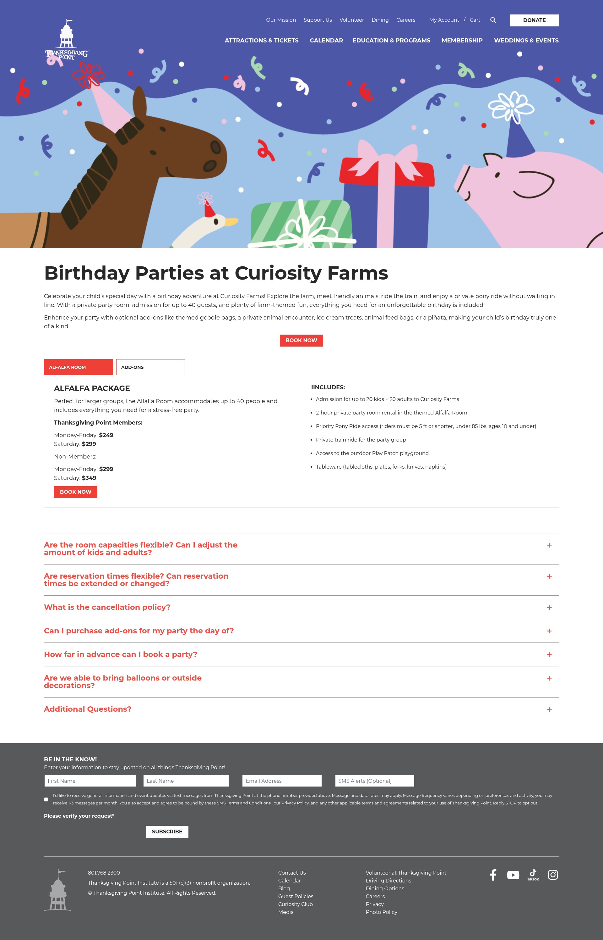 Screenshot of thanksgivingpoint.org