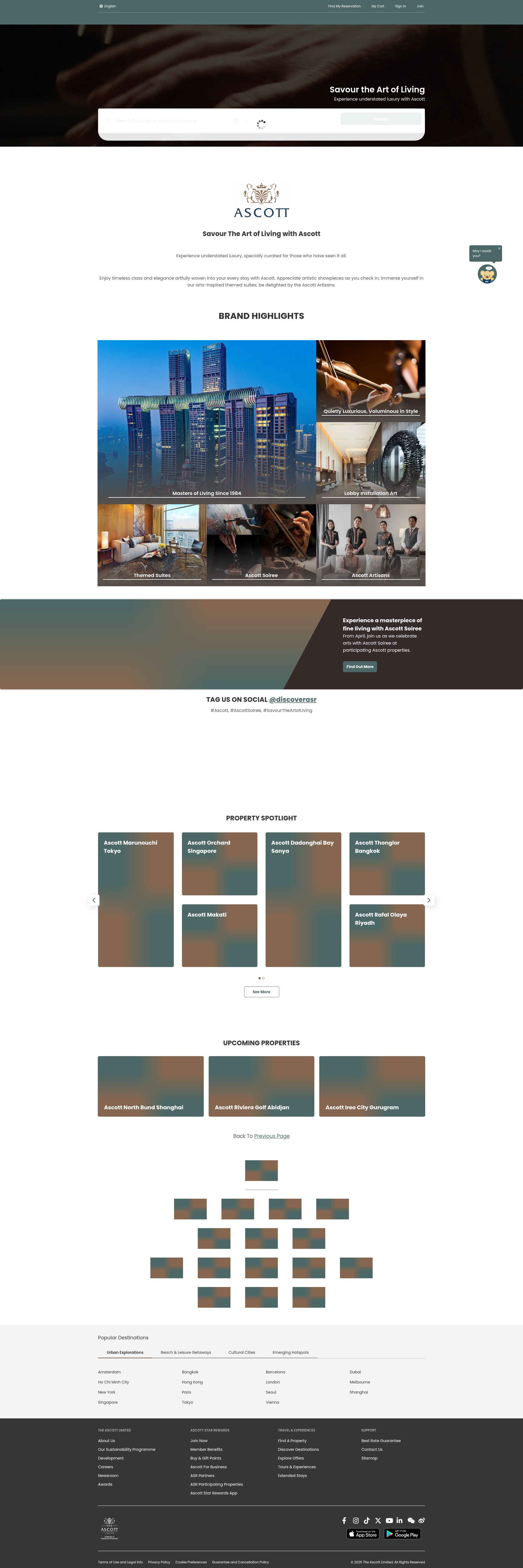 Screenshot of the-ascott.com