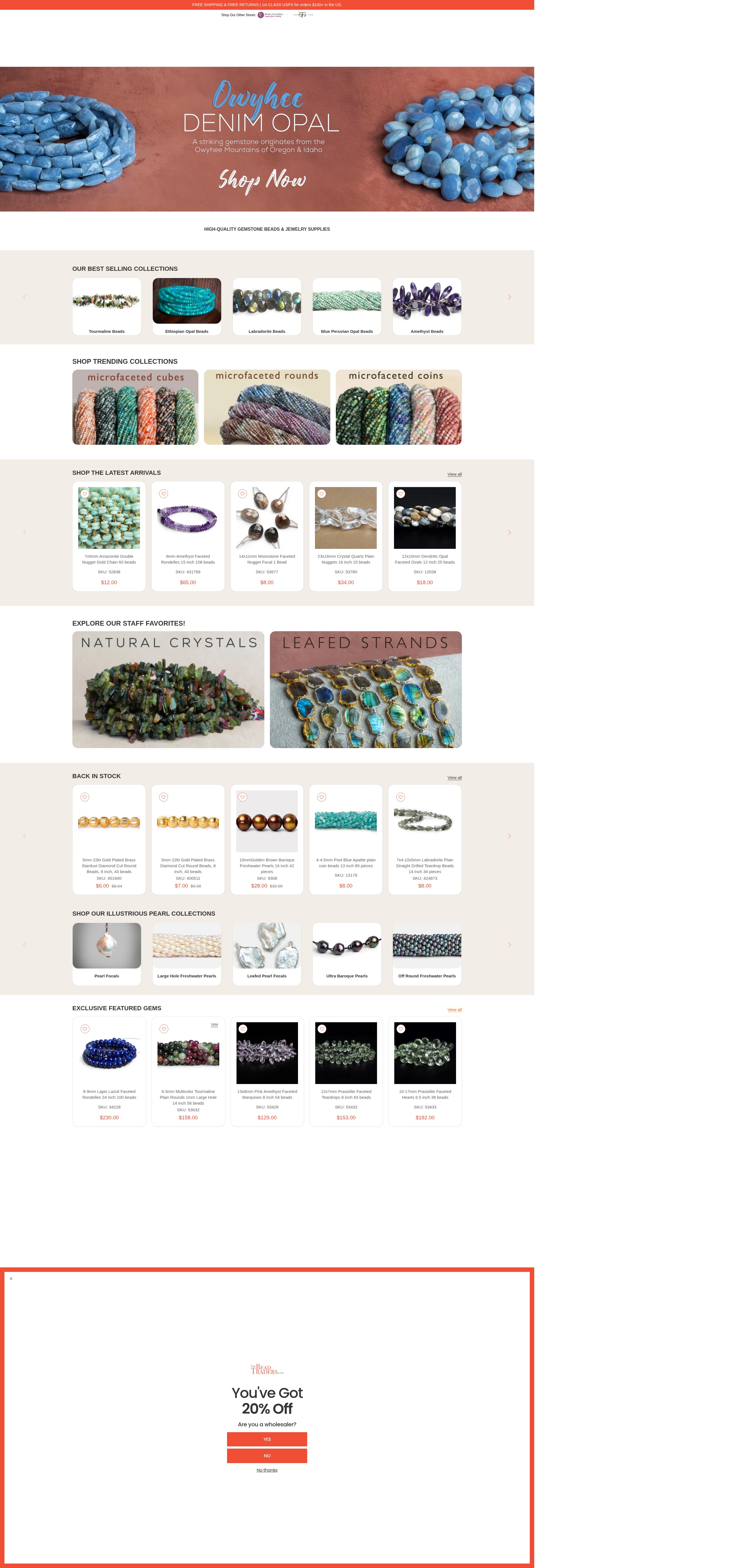 Screenshot of the-bead-traders.myshopify.com