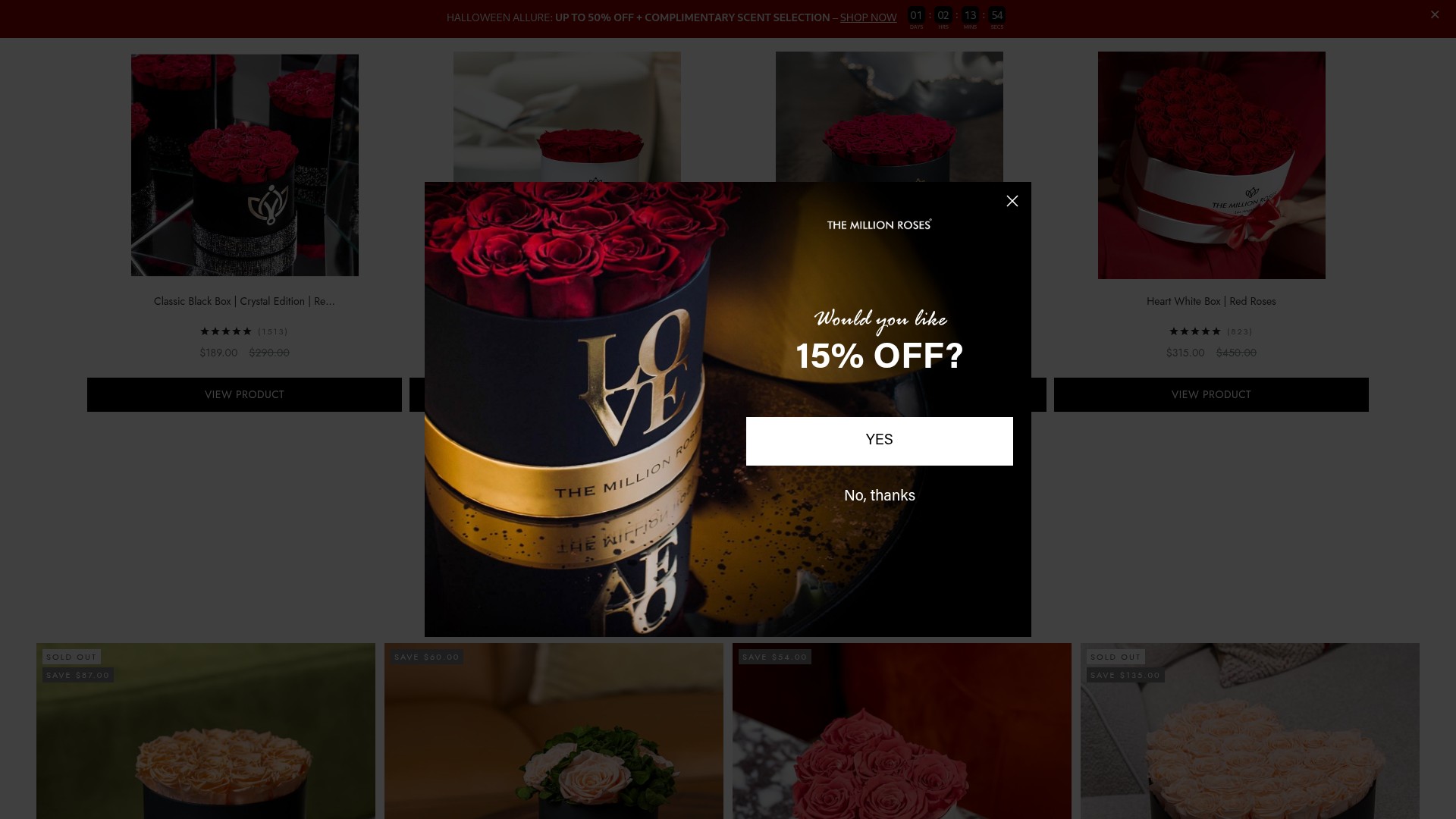 Screenshot of the-million-roses-los-angeles.myshopify.com