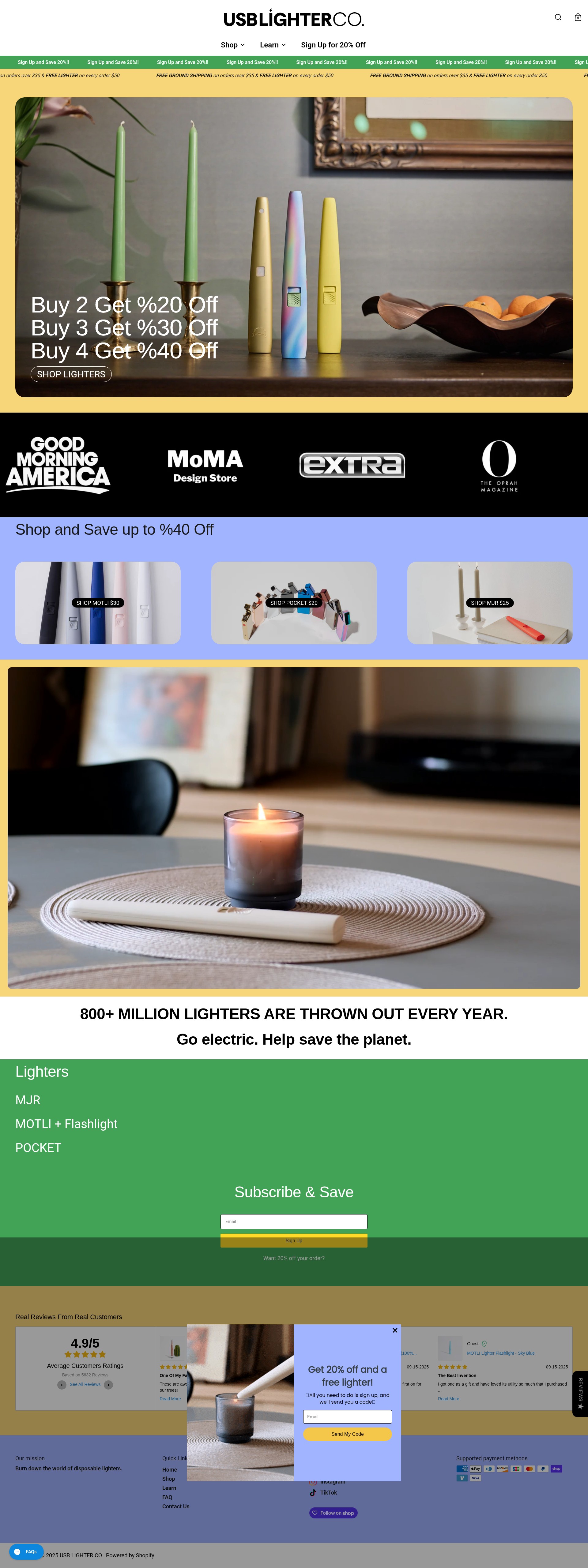 Screenshot of the-usb-lighter-co.myshopify.com