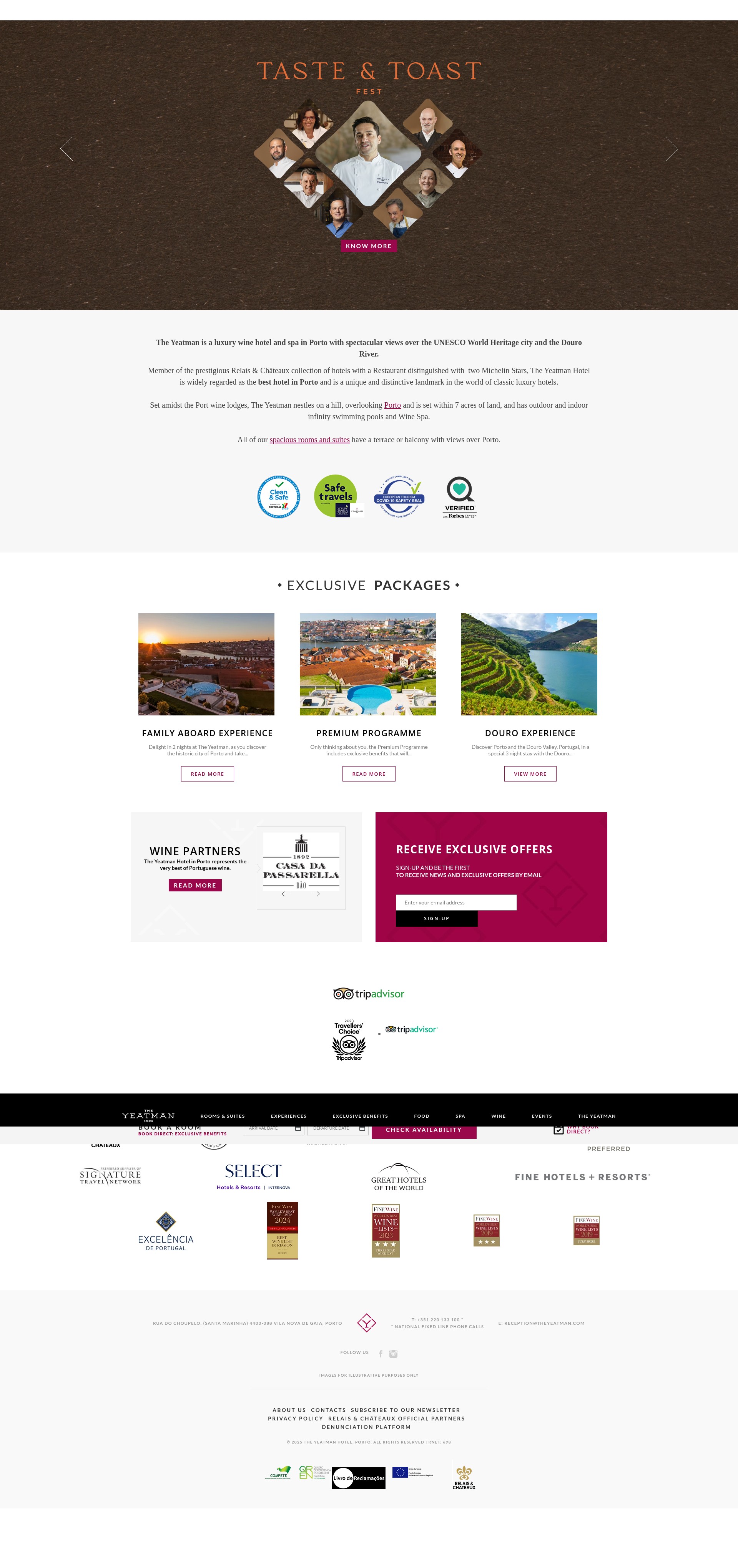 Screenshot of the-yeatman-hotel.com