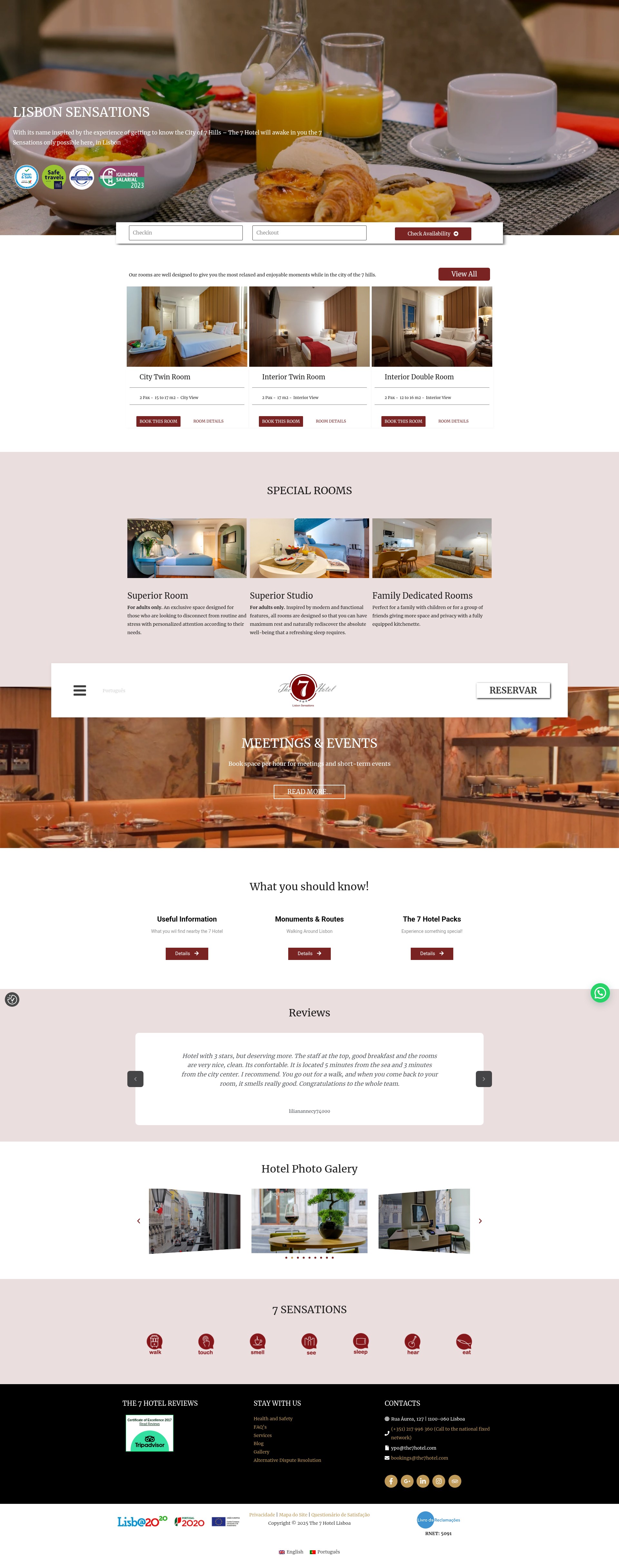 Screenshot of the7hotel.com