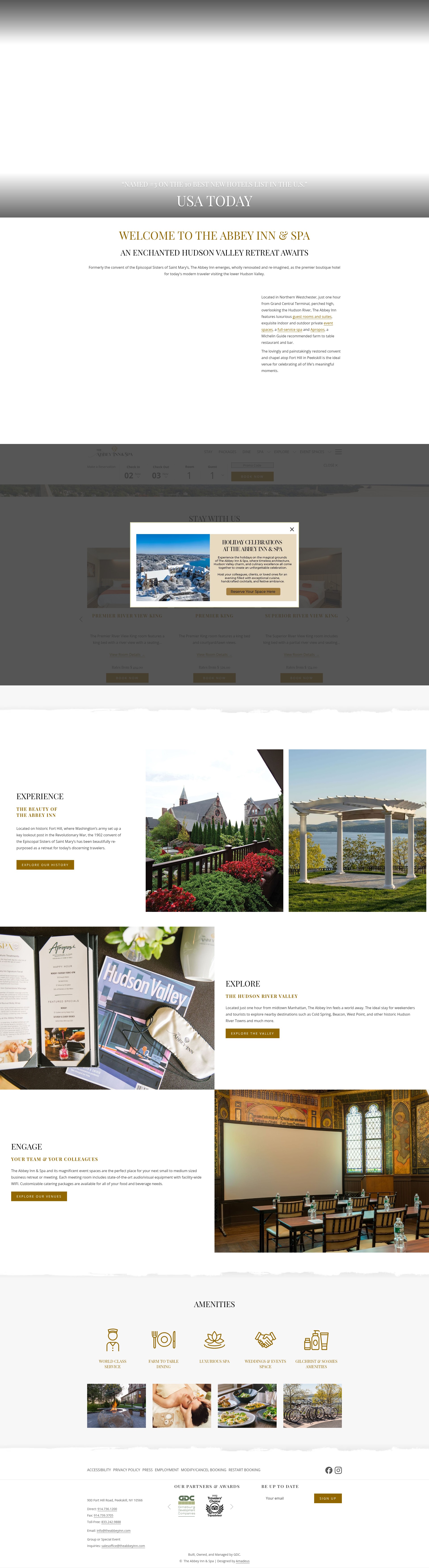 Screenshot of theabbeyinn.com