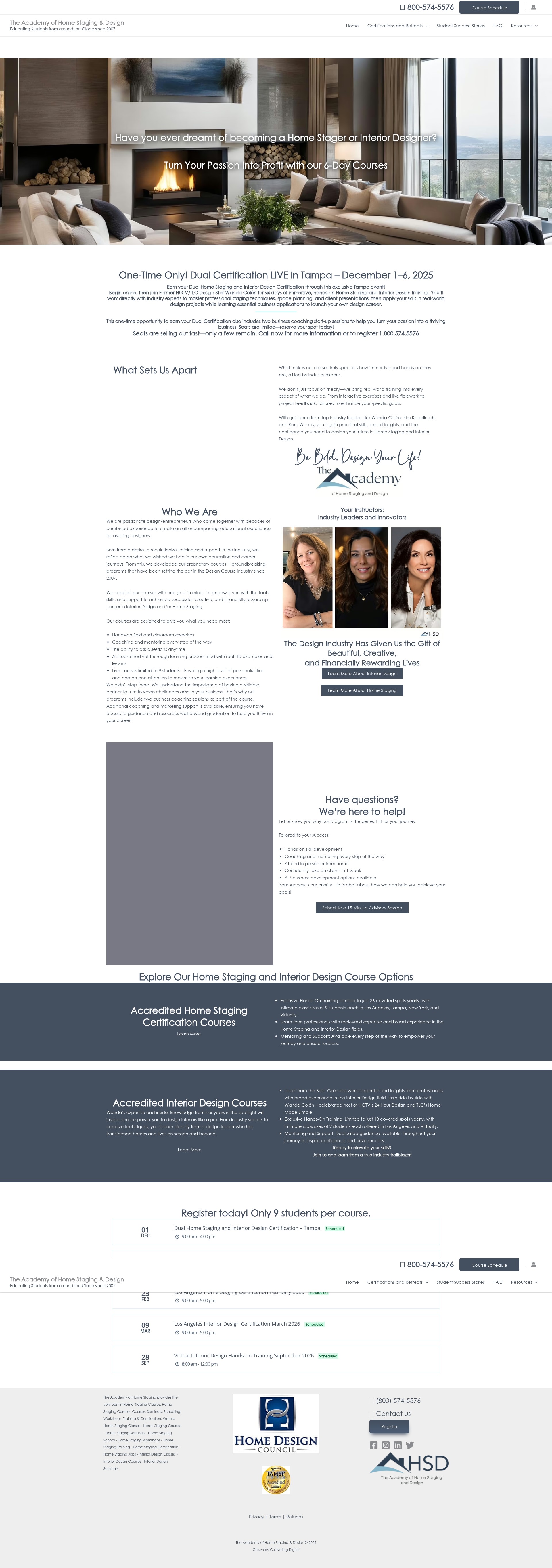 Screenshot of theacademyofhomestaging.com