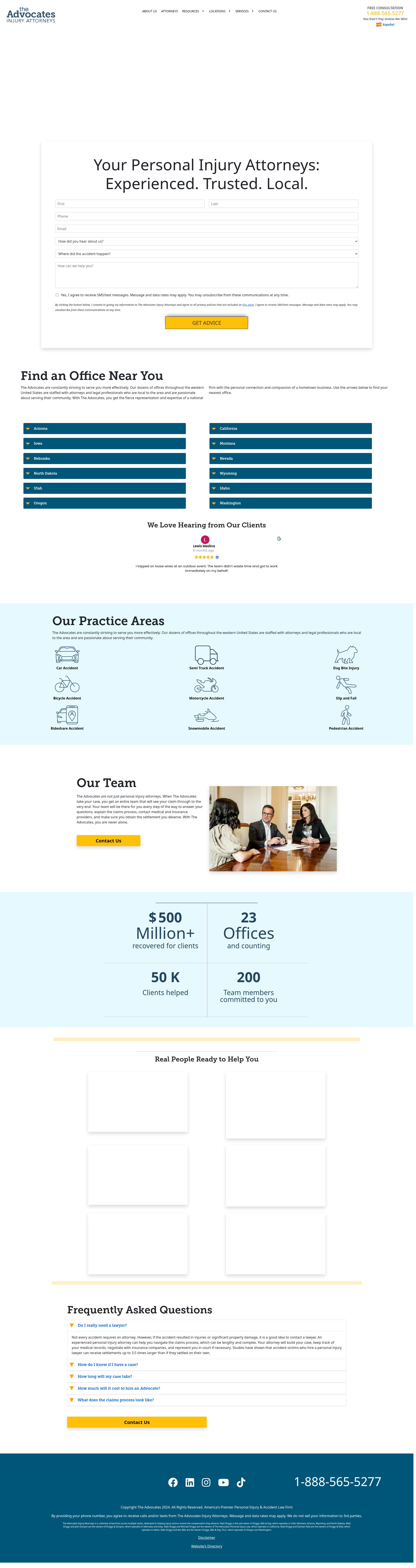 Screenshot of theadvocates.com